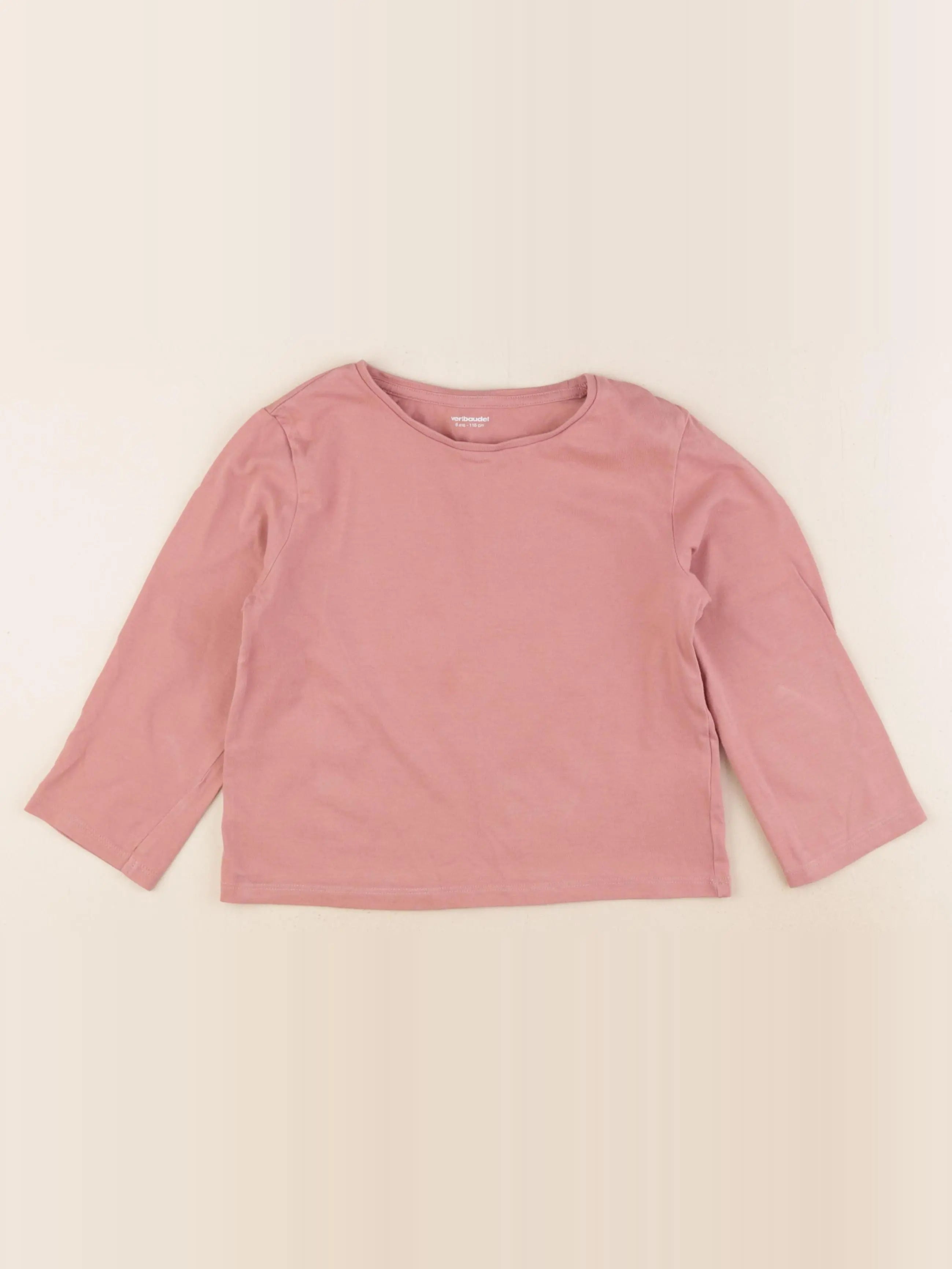 Vertbaudet - tee-shirt rose - 6 ans