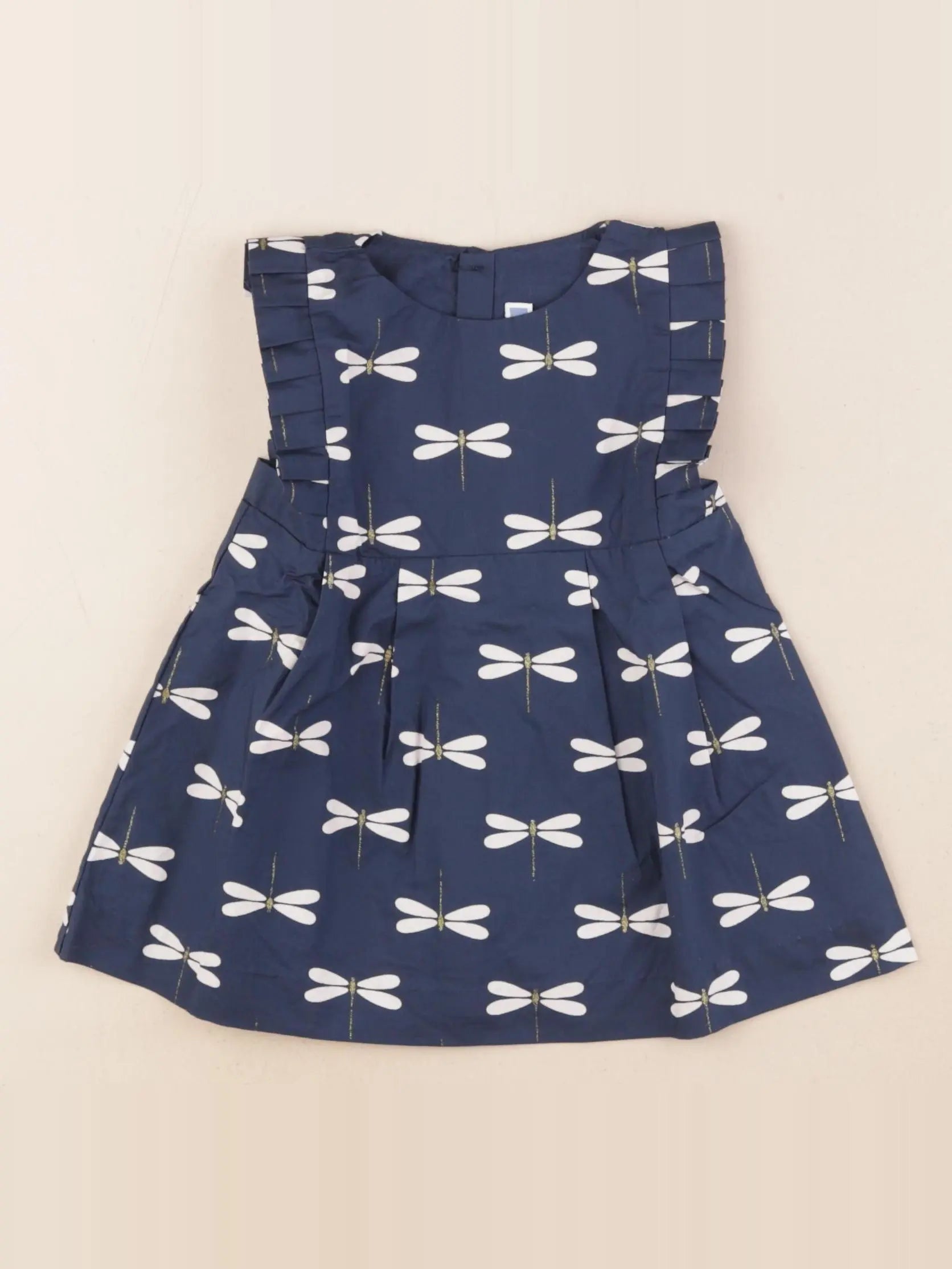 Jacadi - robe bleu, or - 6 mois
