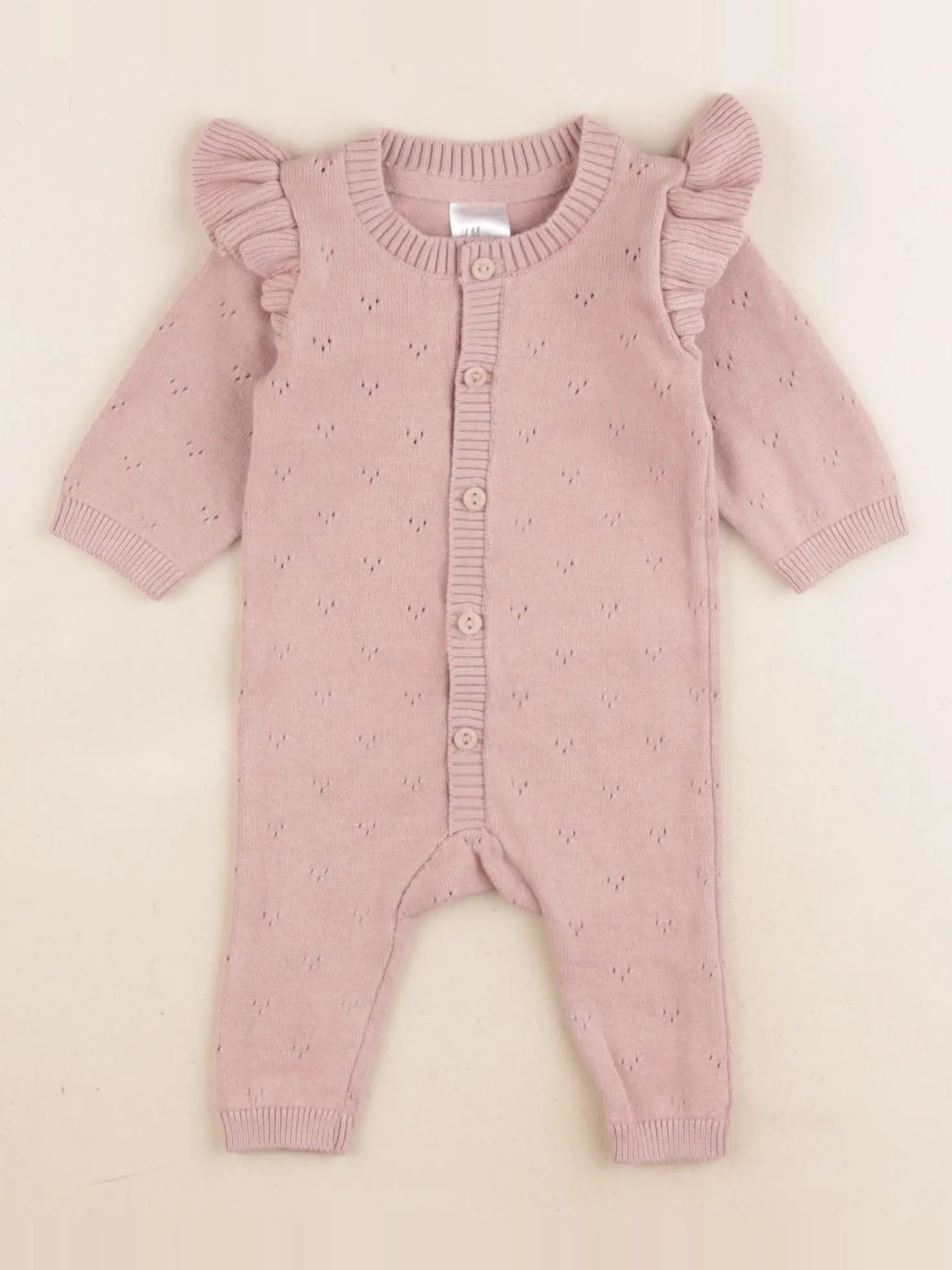 H&M - combinaison rose - 0/1 mois