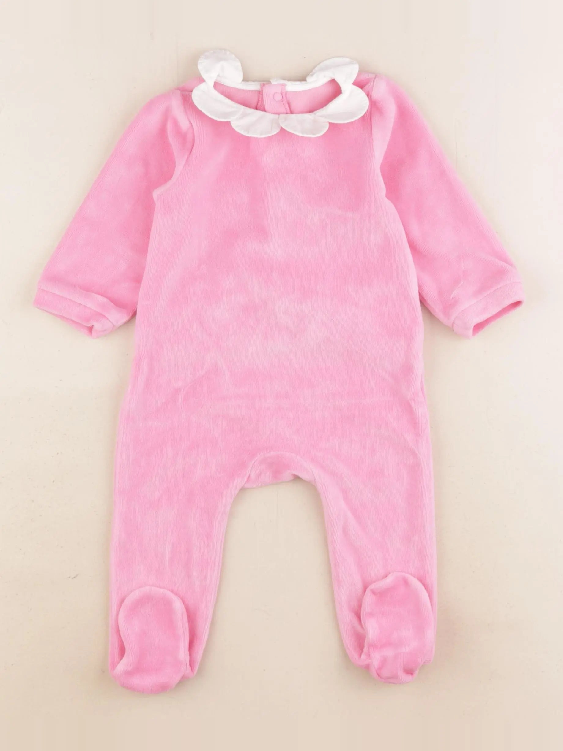 Jacadi - pyjama velours rose - 6 mois