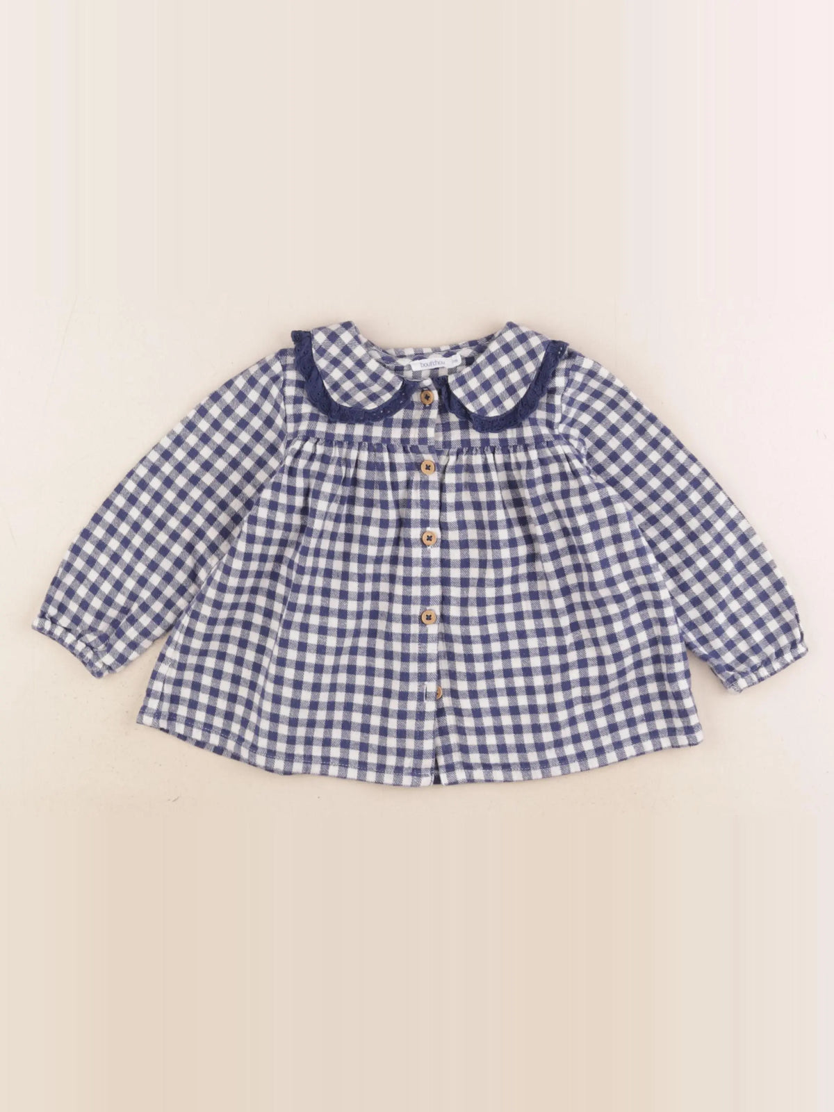 Boutchou - blouse blanc, bleu - 18 mois