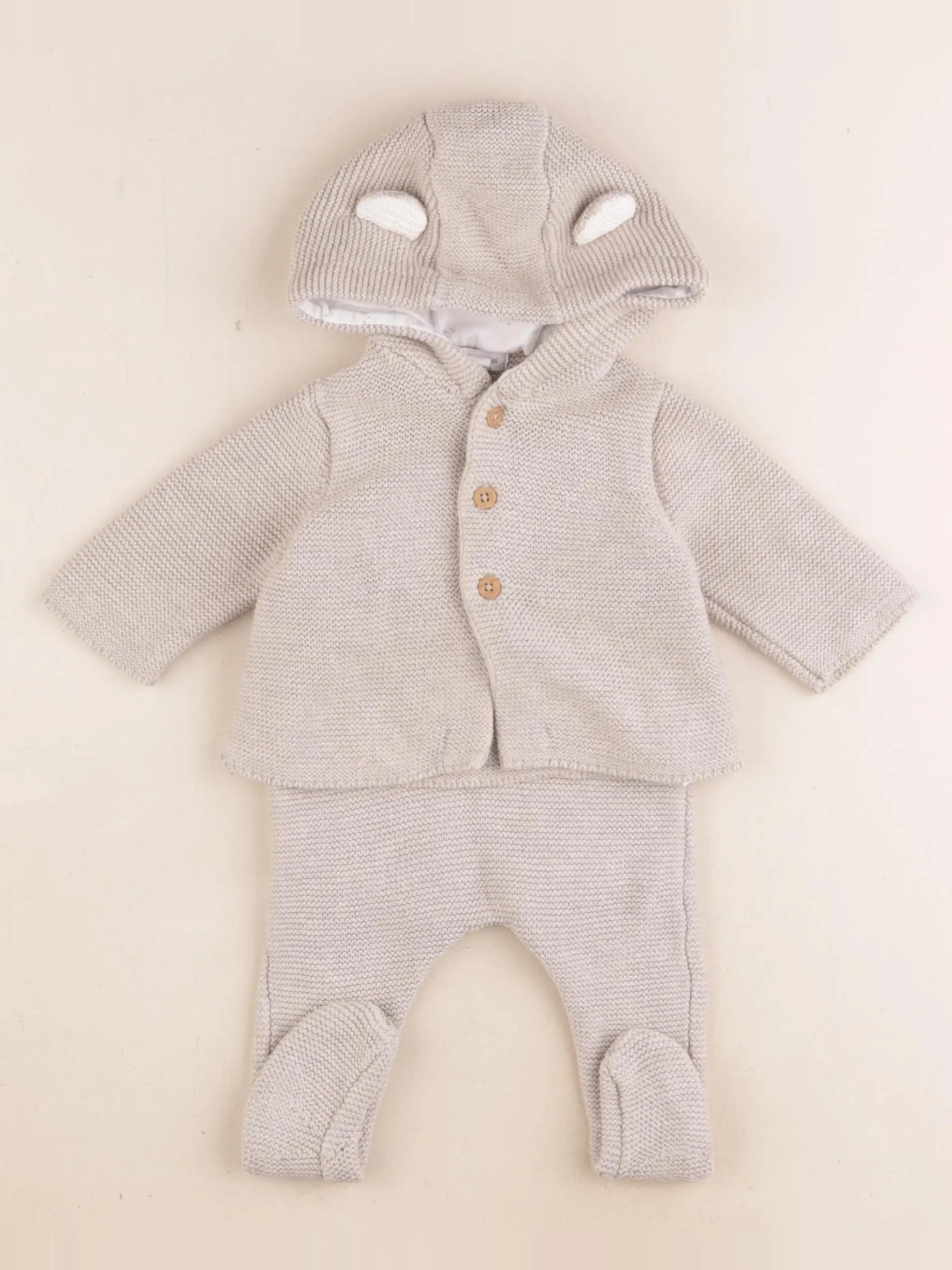 Vertbaudet - ensemble marron - 1 mois