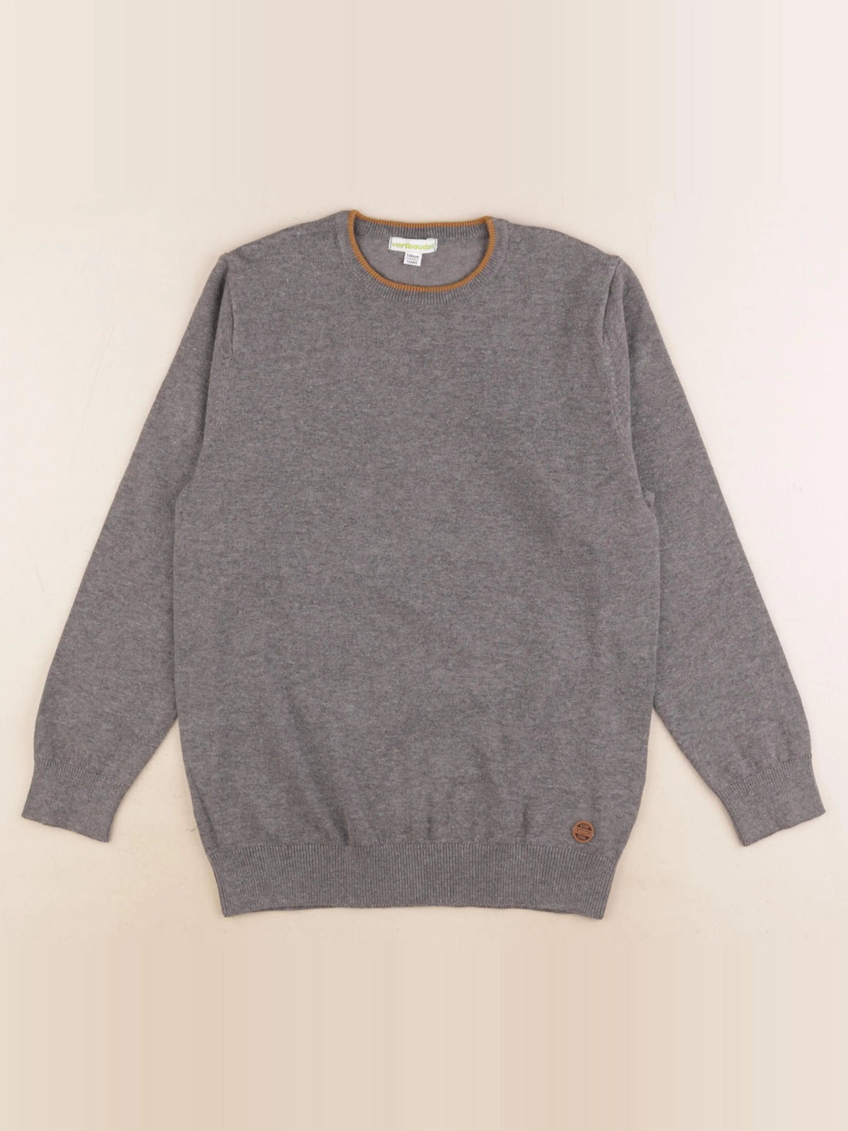 Vertbaudet - pull gris - 10 ans