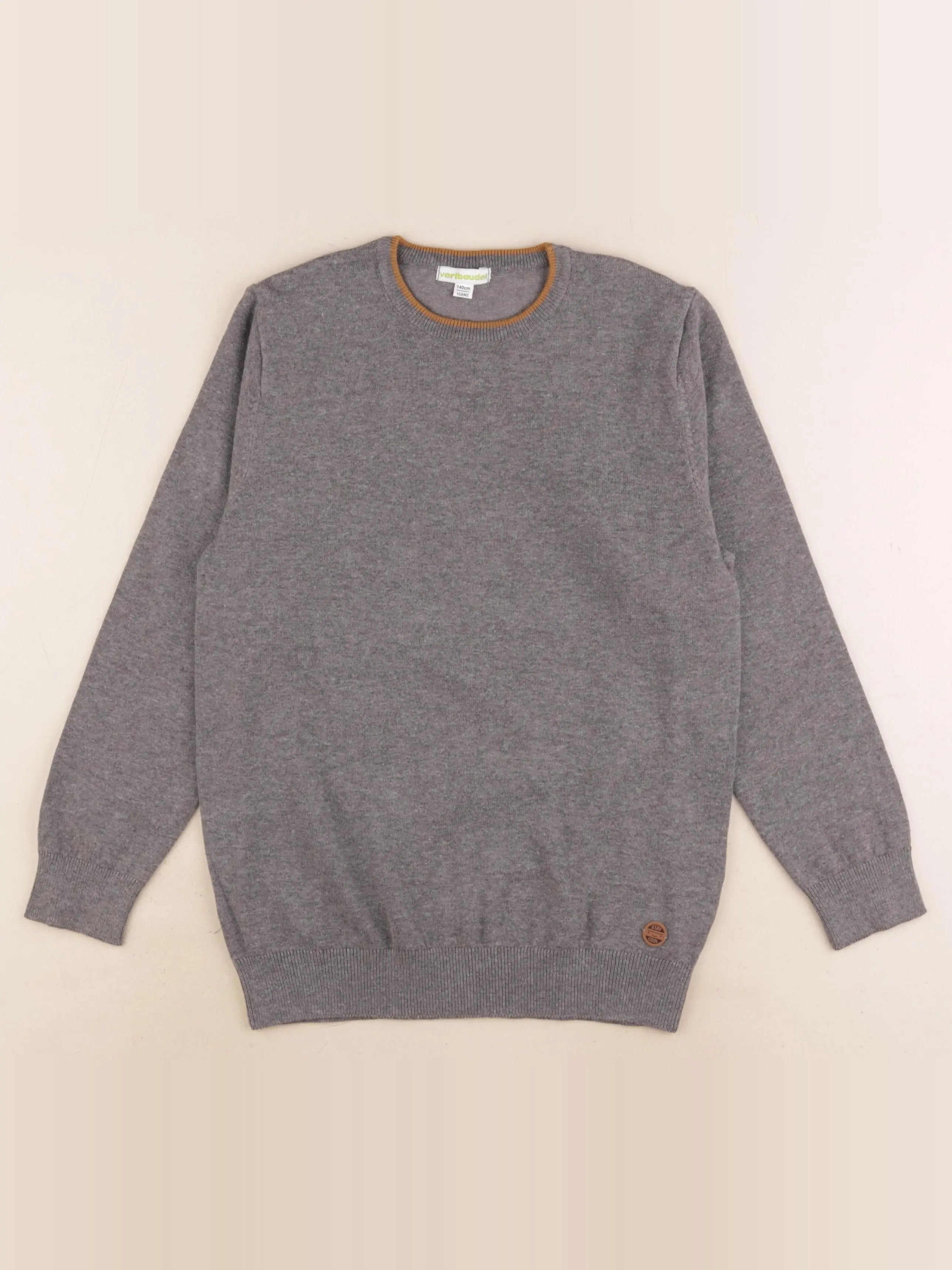 Vertbaudet - pull gris - 10 ans