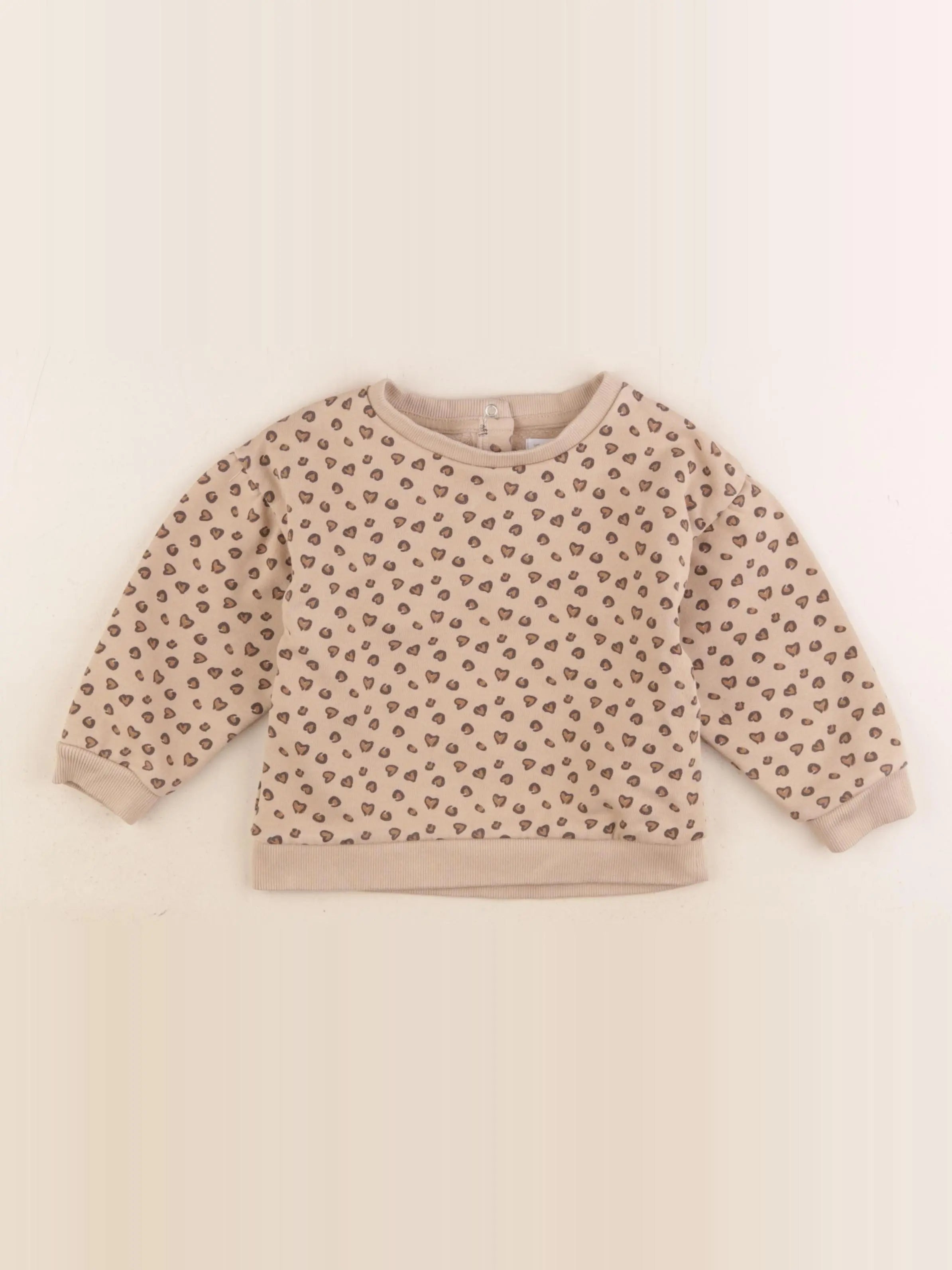 Vertbaudet - sweat marron - 24 mois