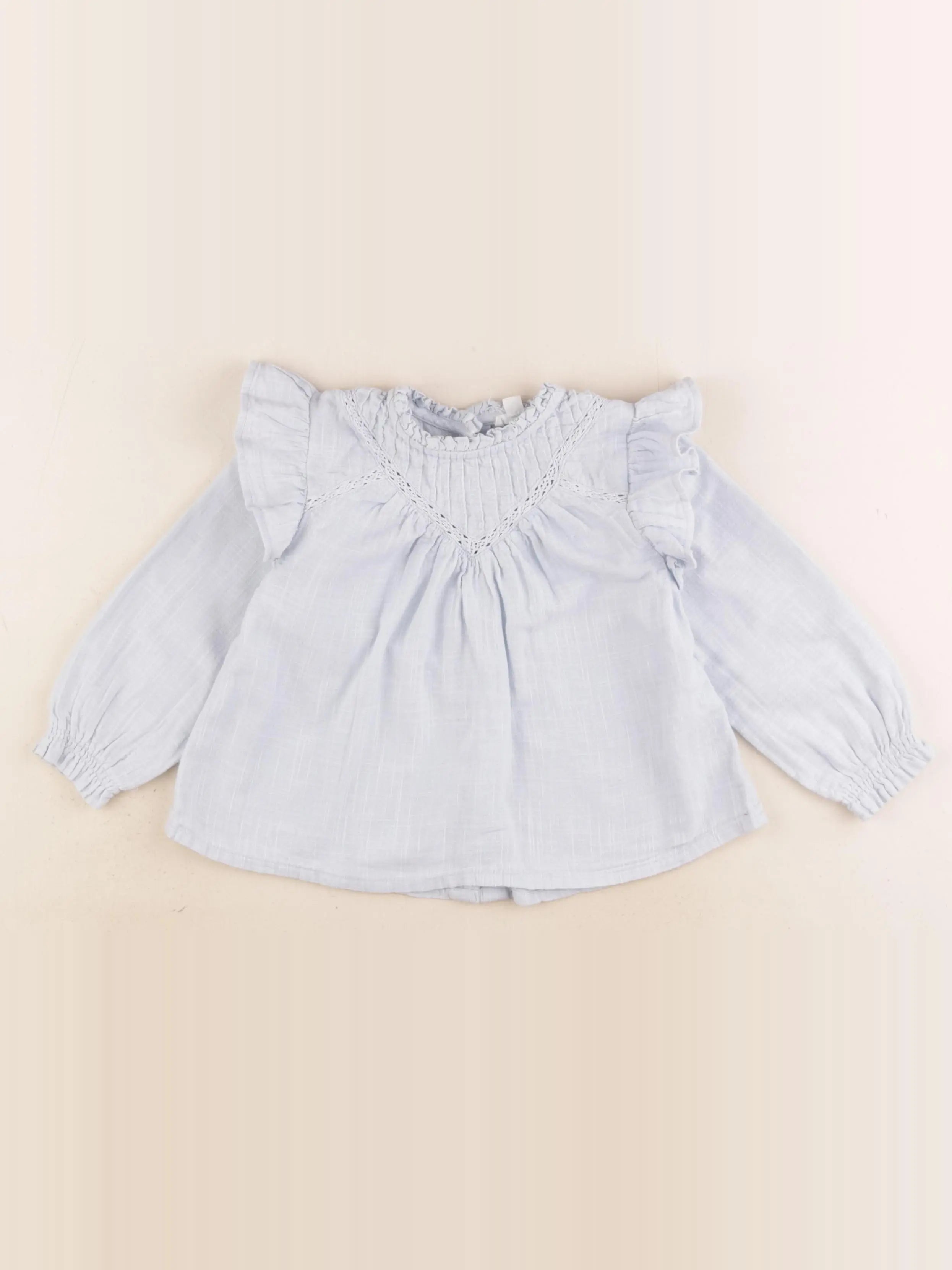 Vertbaudet - blouse bleu - 24 mois
