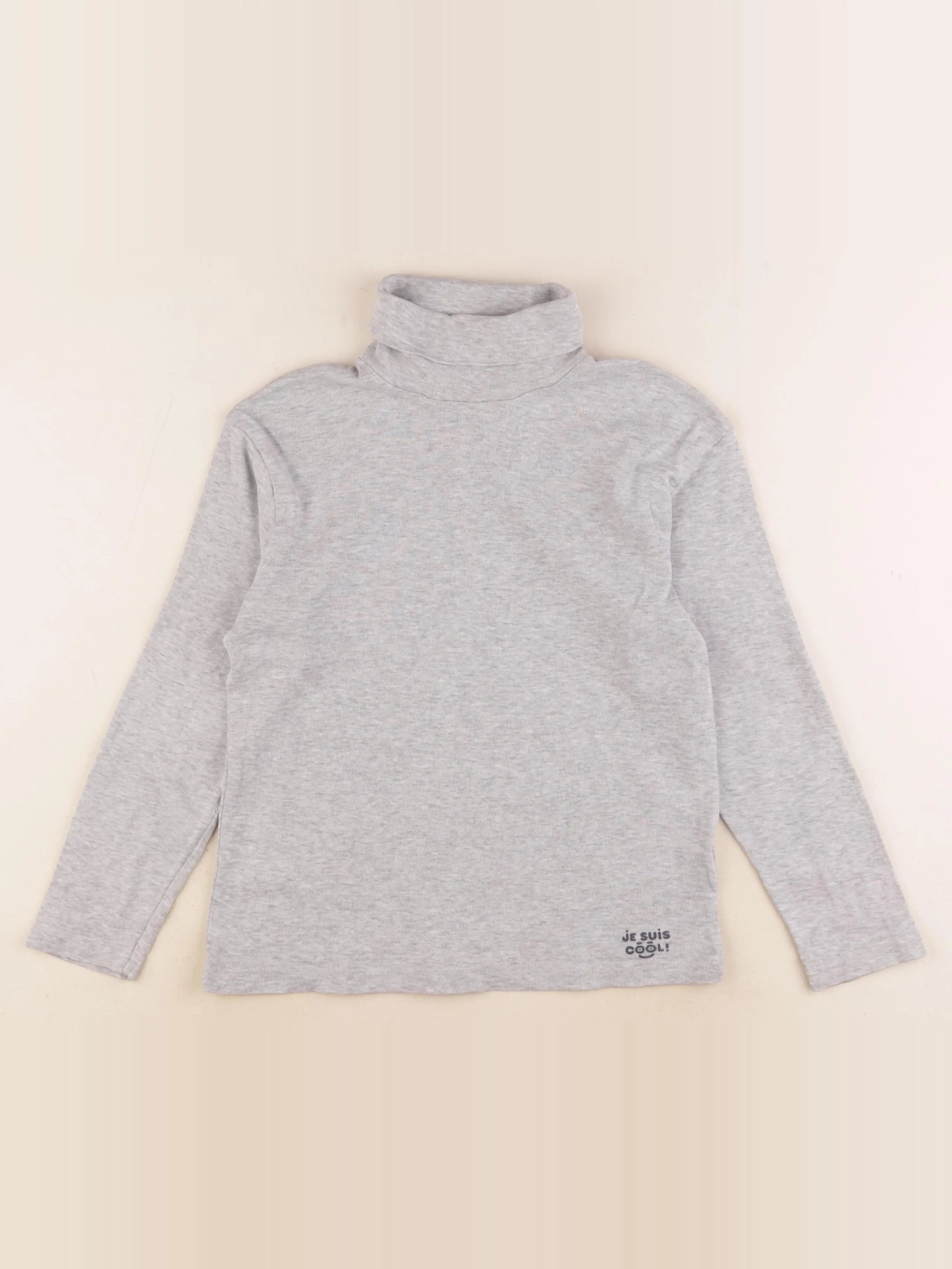 Vertbaudet - sous-pull gris - 10 ans