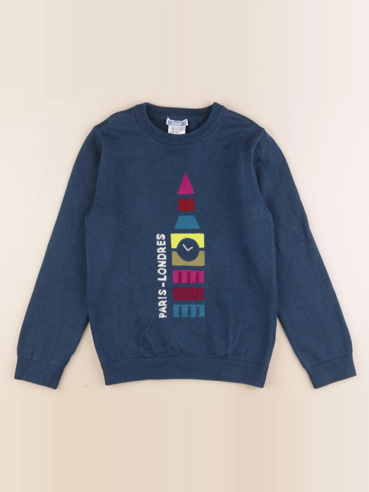 Jacadi - pull bleu - 8 ans