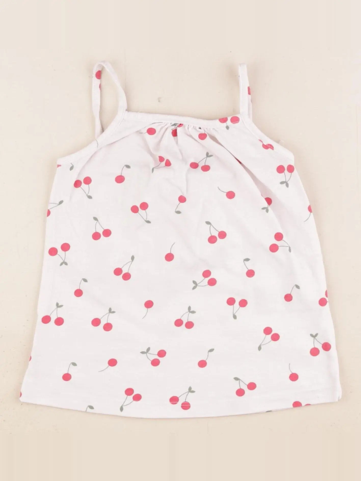 Vertbaudet - débardeur blanc, rouge - 4 ans