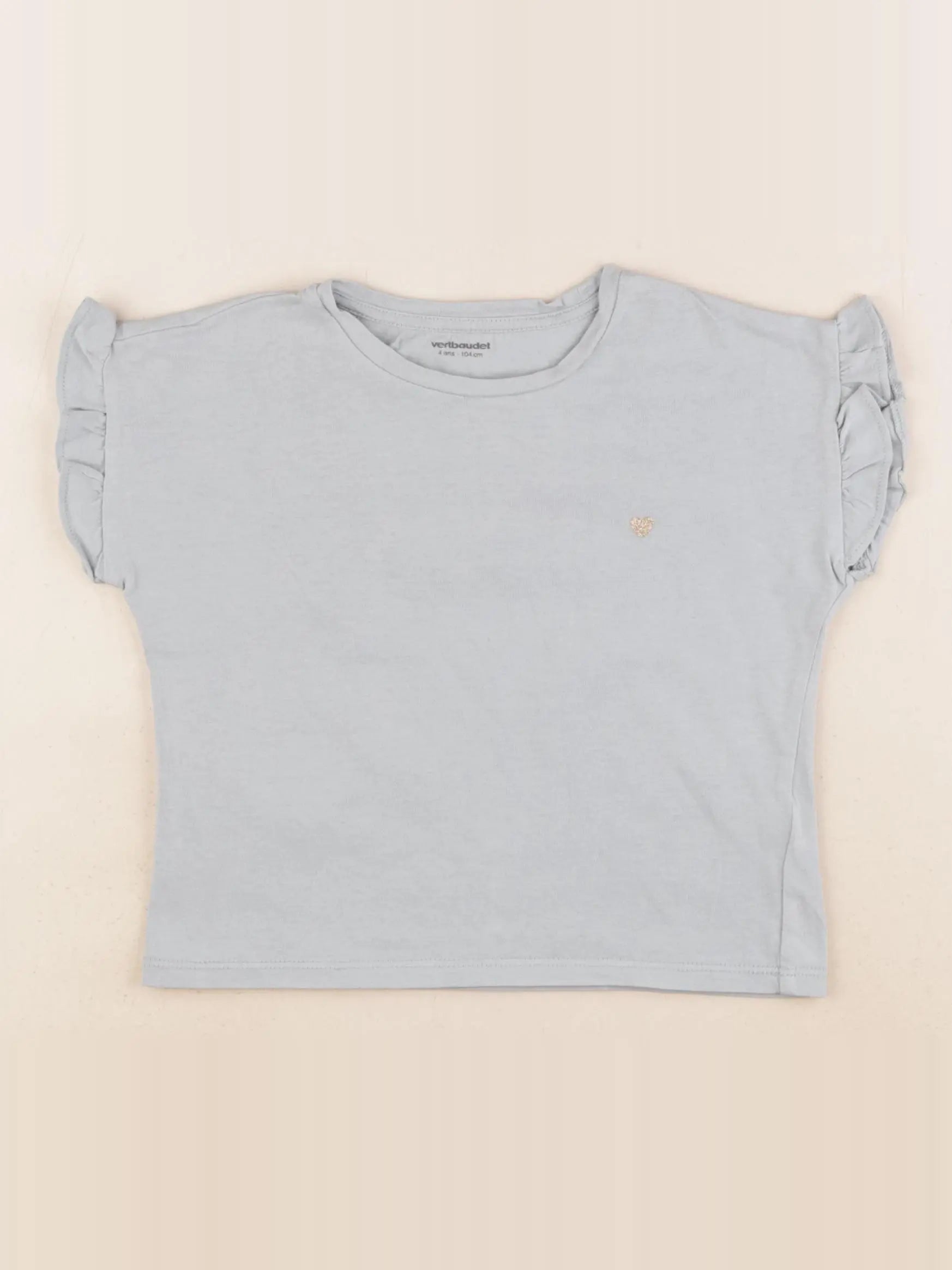 Vertbaudet - tee-shirt vert - 4 ans
