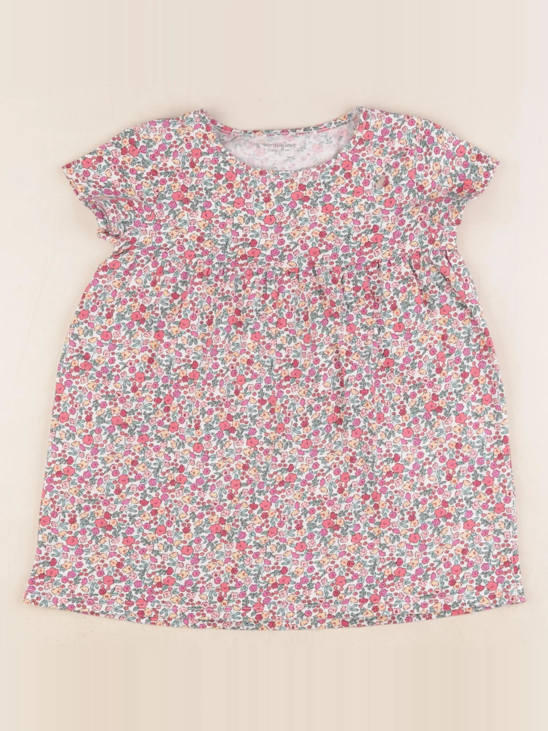Vertbaudet - robe multicolore - 3 ans