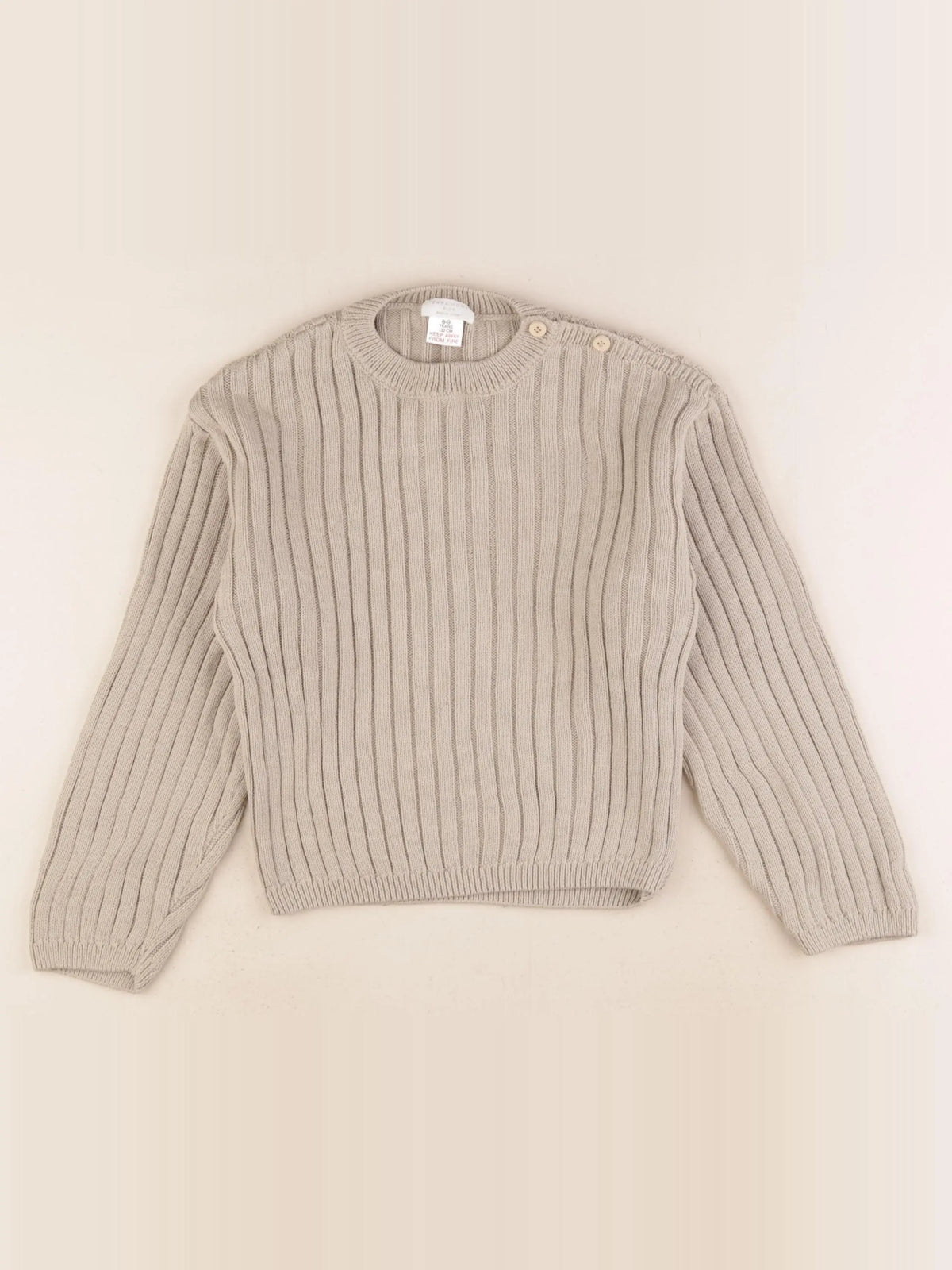 Zara - pull beige - 8/9 ans