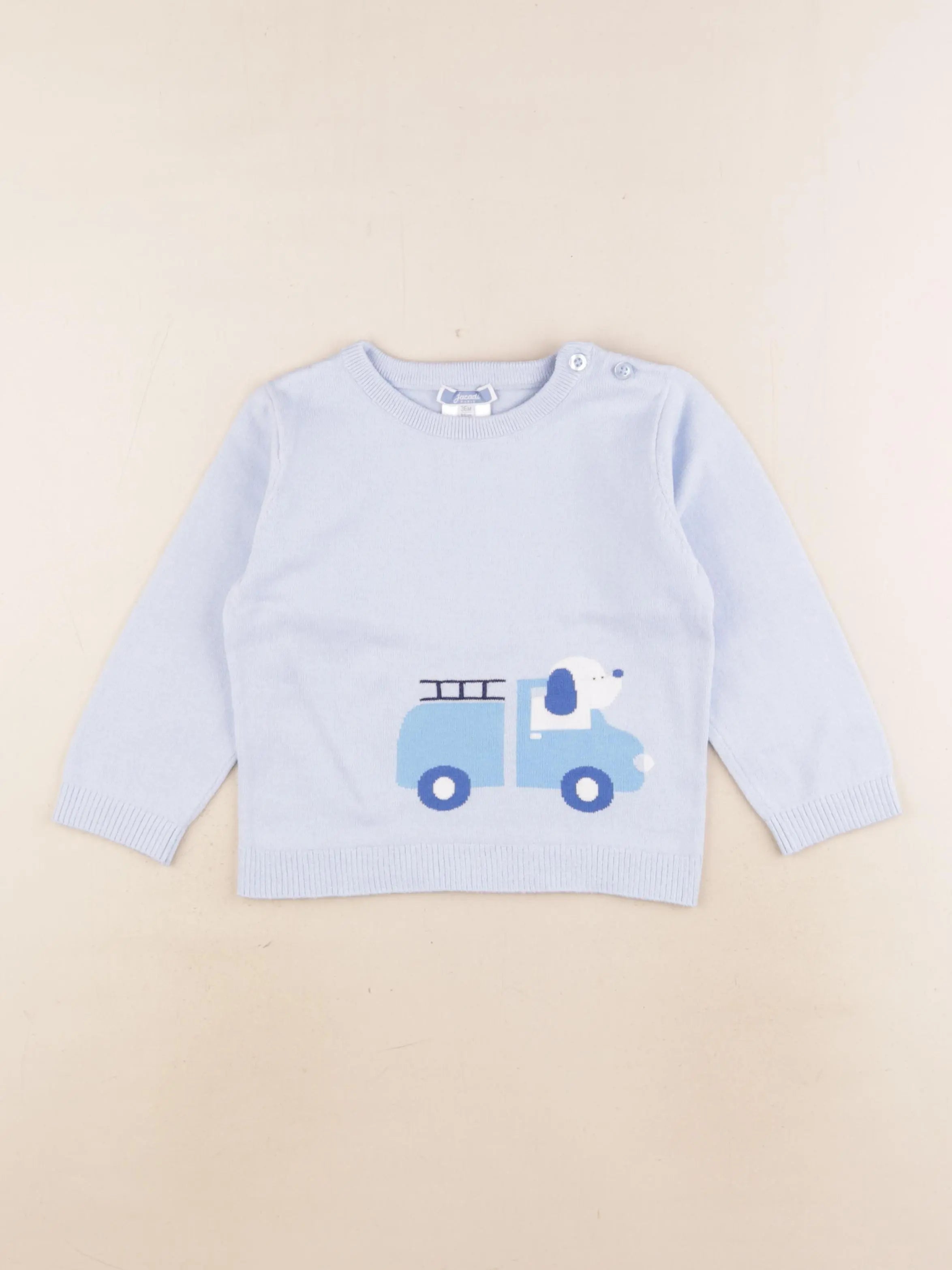 Jacadi - pull bleu - 36 mois