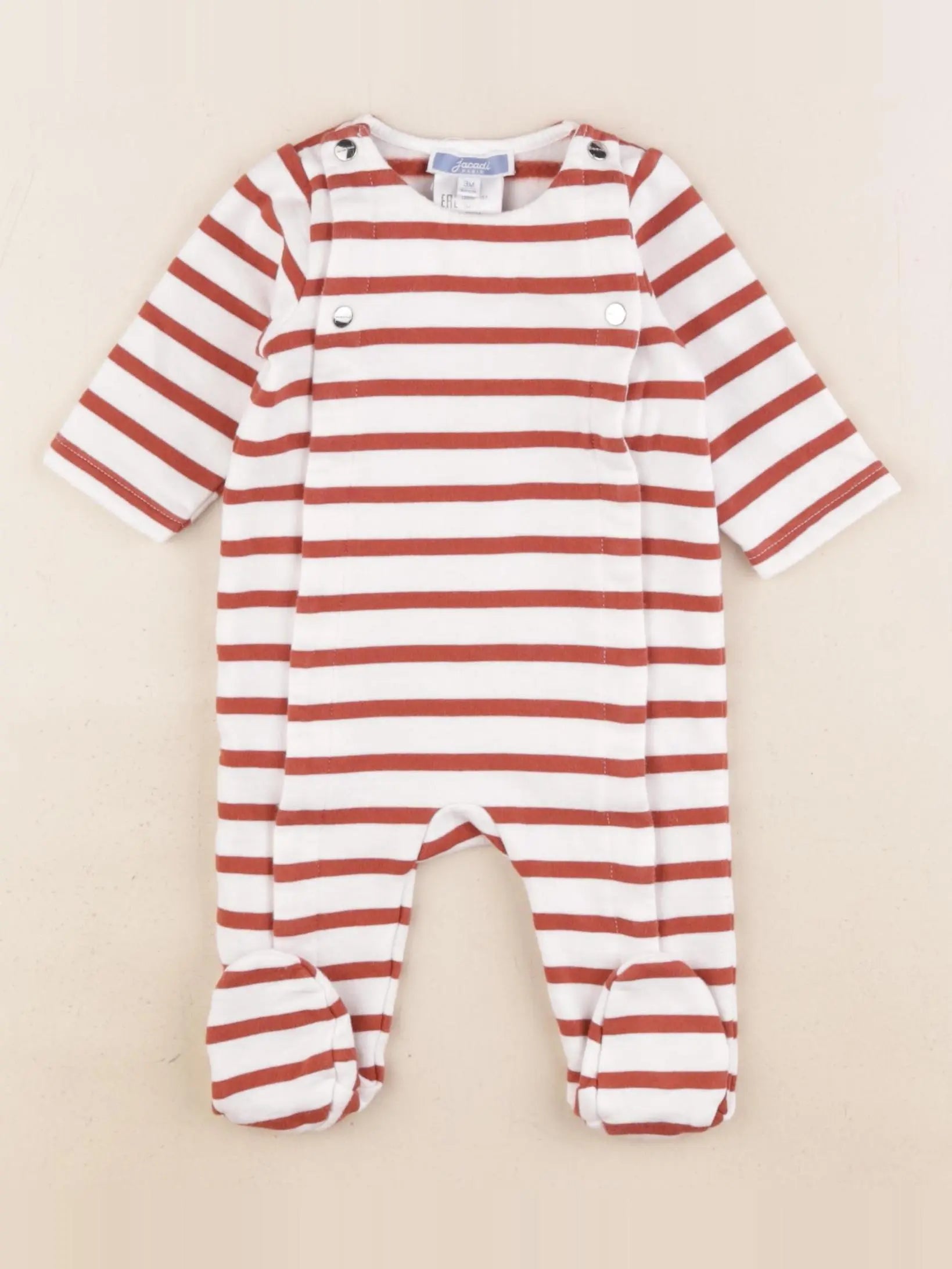 Jacadi - pyjama coton rouge - 3 mois