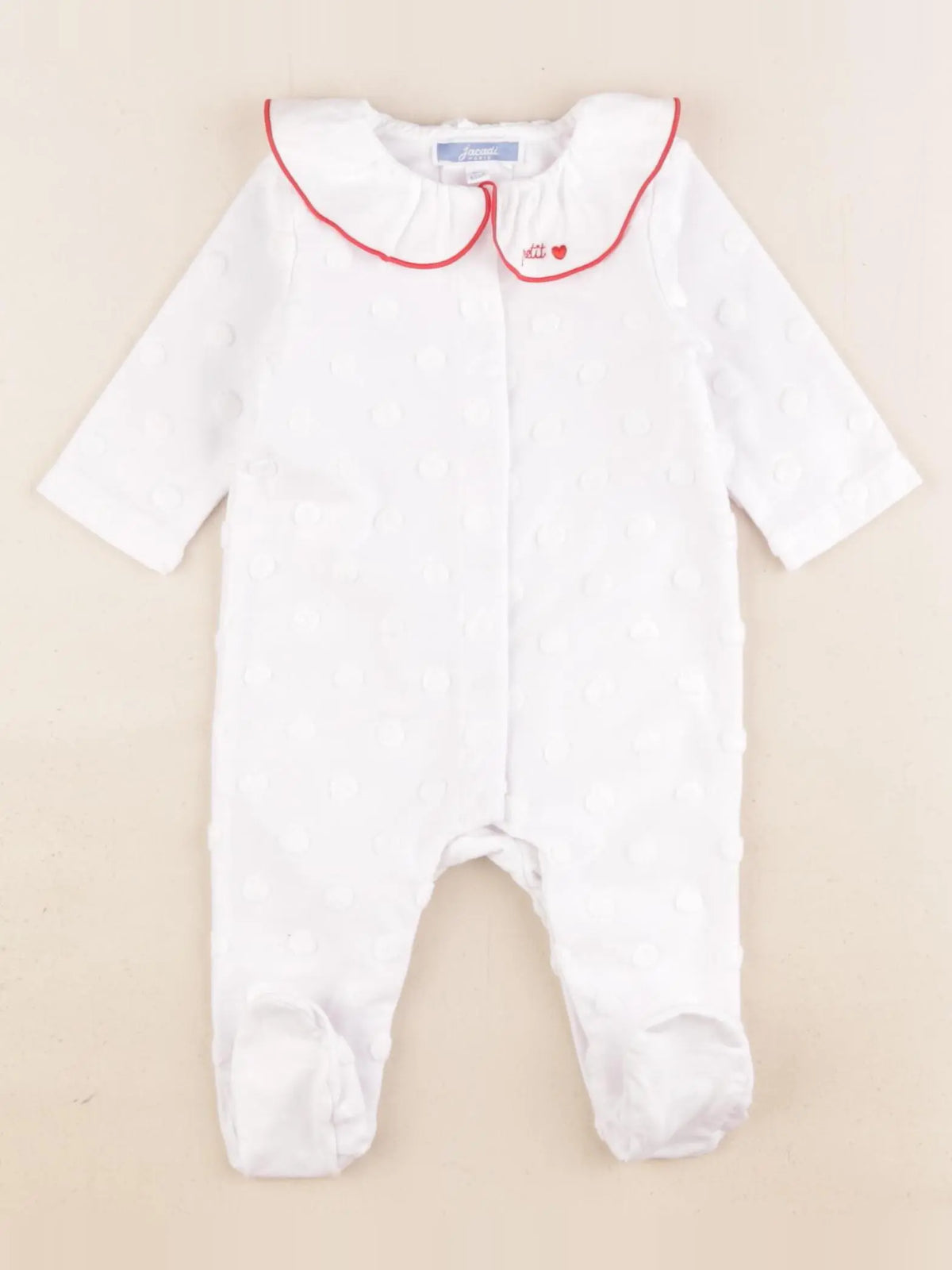 Jacadi - pyjama coton blanc - 3 mois