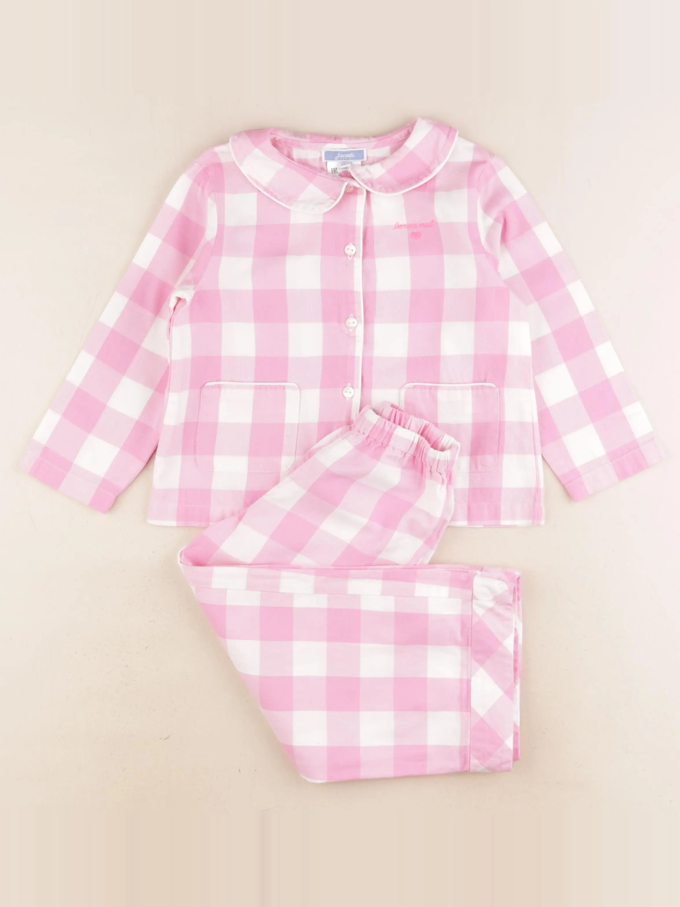 Jacadi - pyjama coton rose - 4 ans
