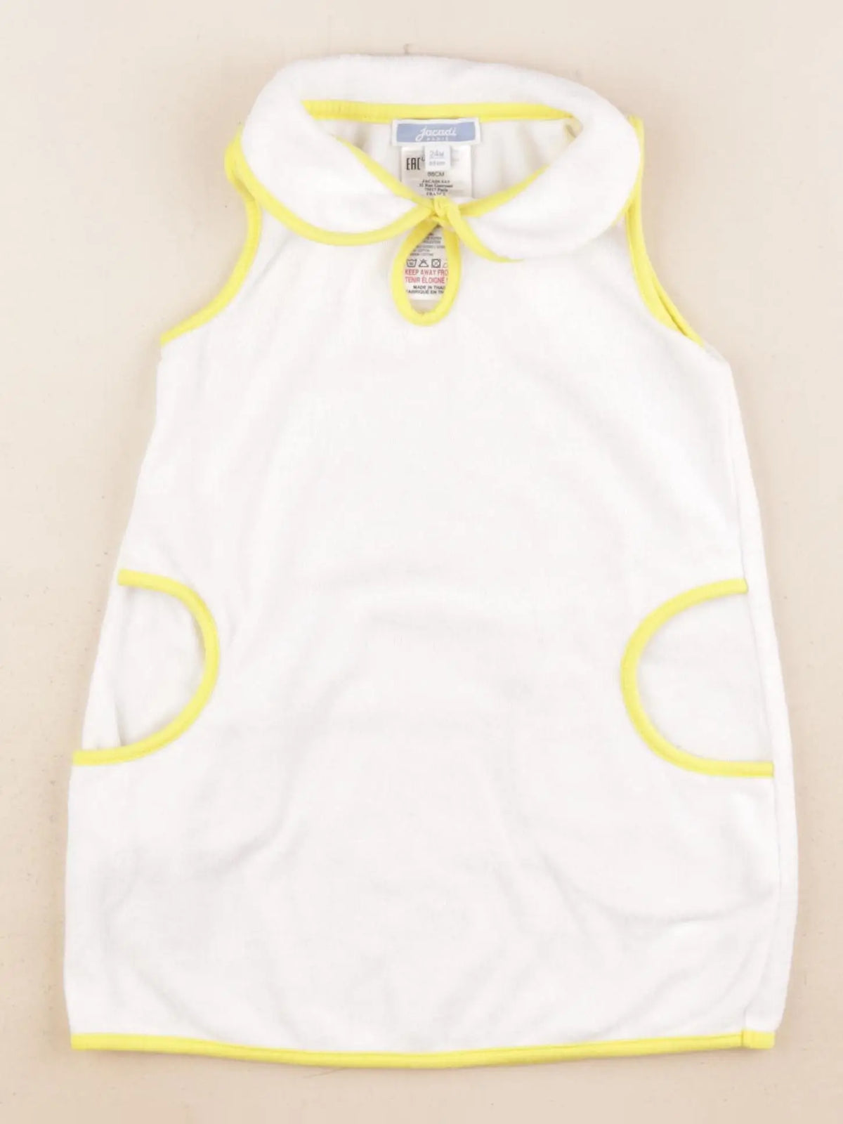 Jacadi - robe blanc, jaune - 24 mois