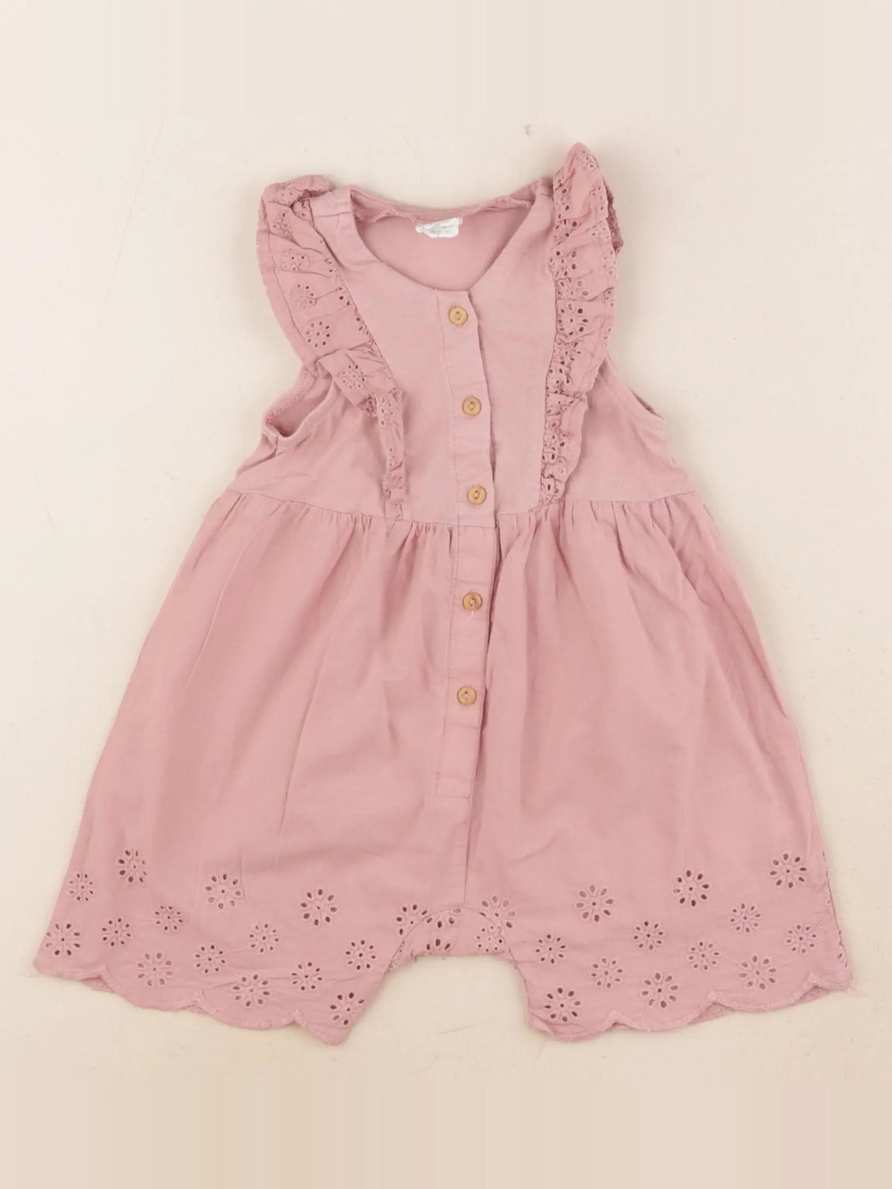 H&M - combinaison rose - 4/6 mois
