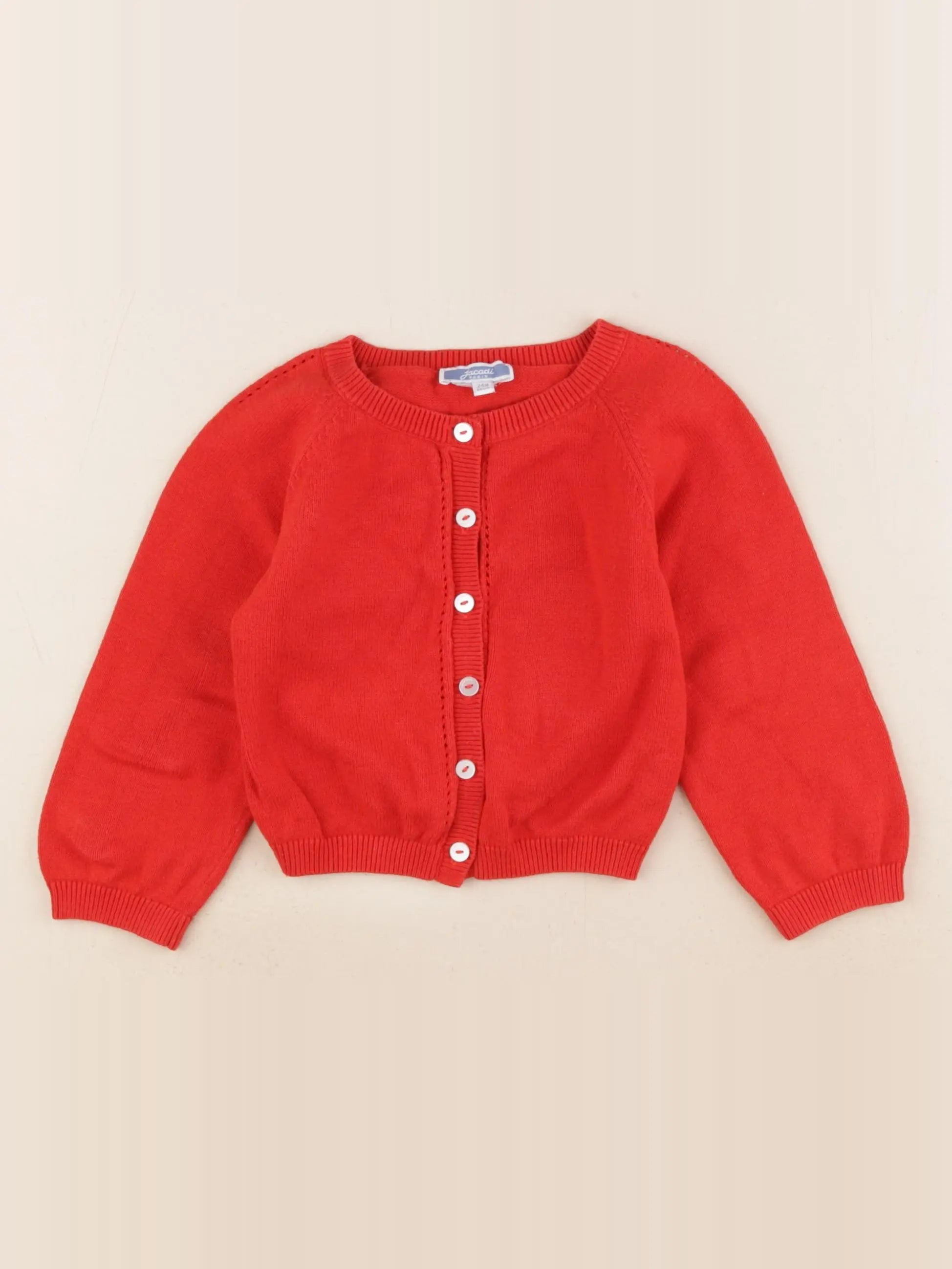 Jacadi - gilet rouge - 24 mois