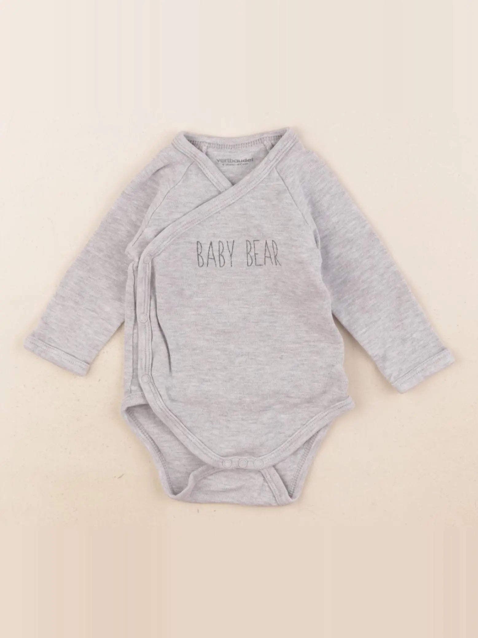 Vertbaudet - body gris - 6 mois