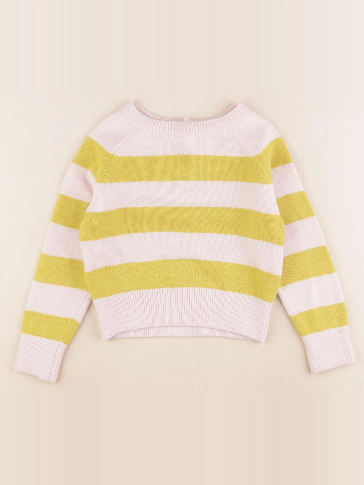 Jacadi - pull jaune, rose - 3 ans