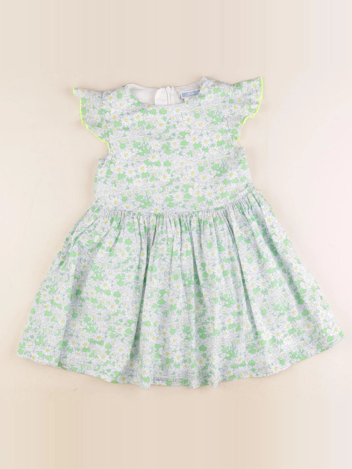 Jacadi - robe liberty vert, bleu - 5 ans