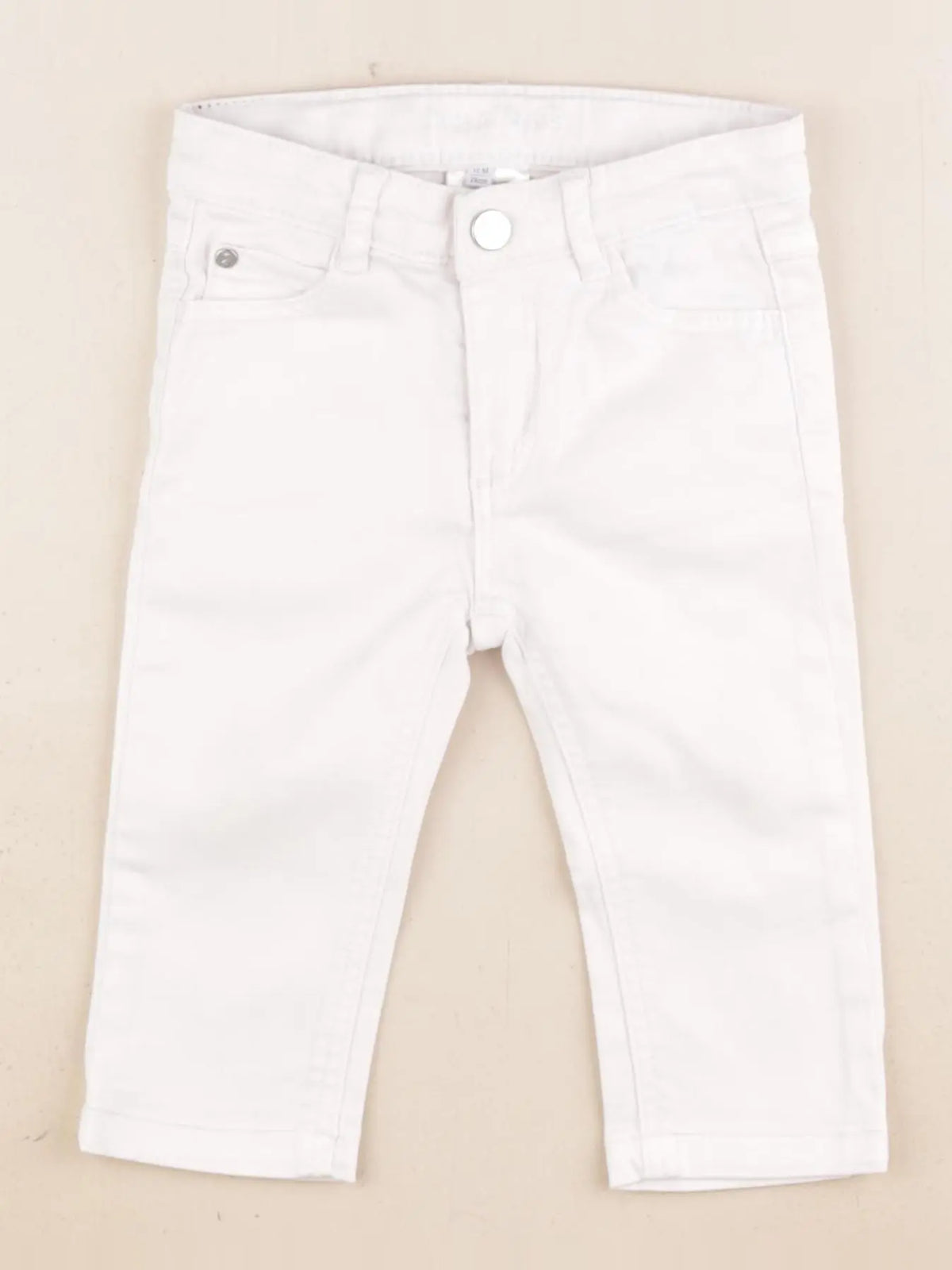 Jacadi - jean blanc - 12 mois