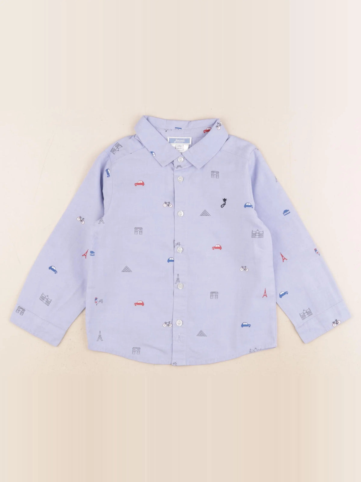 Jacadi - chemise bleu - 24 mois