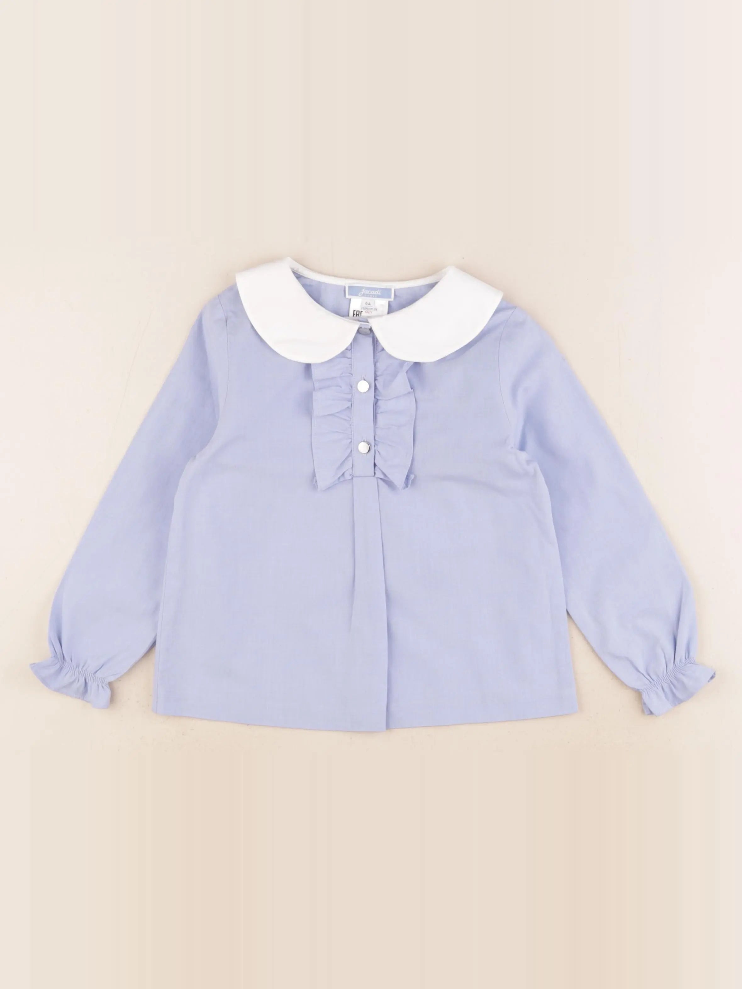 Jacadi - blouse blanc, bleu - 4 ans