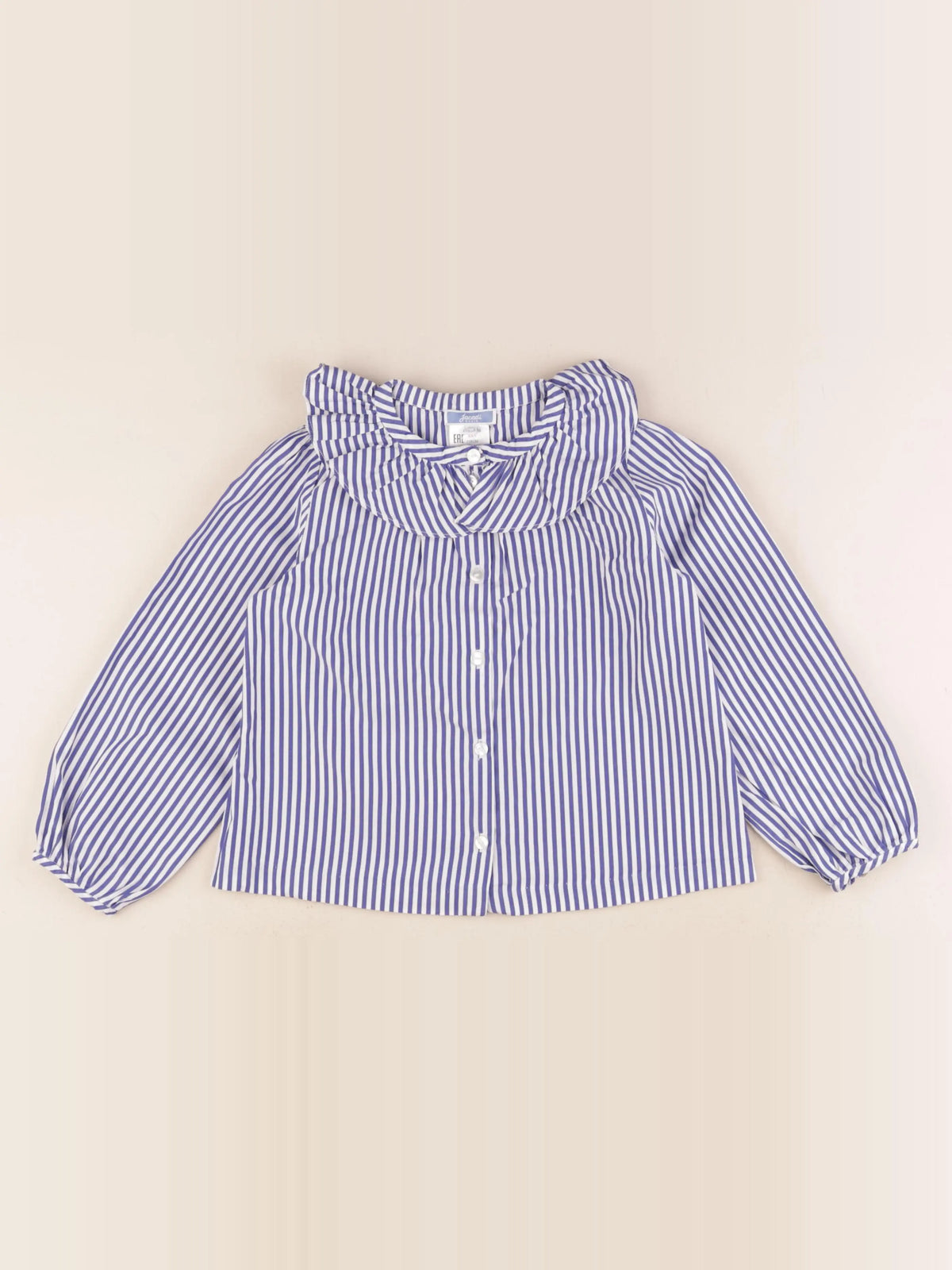 Jacadi - blouse bleu, blanc - 6 ans