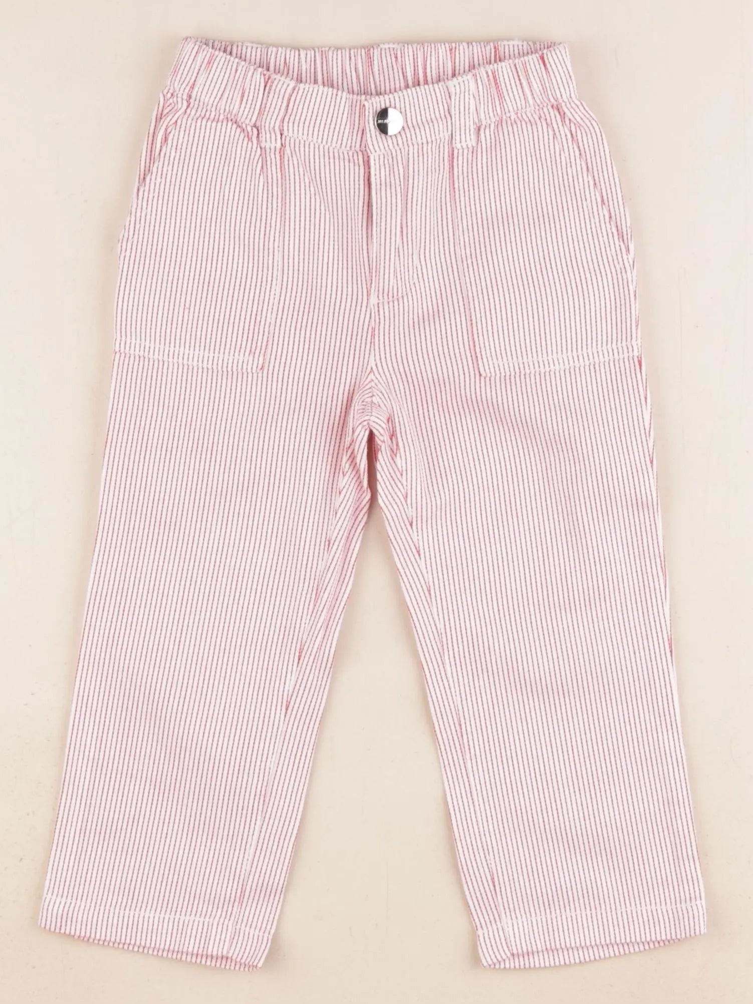 Jacadi - pantalon blanc, rouge - 24 mois