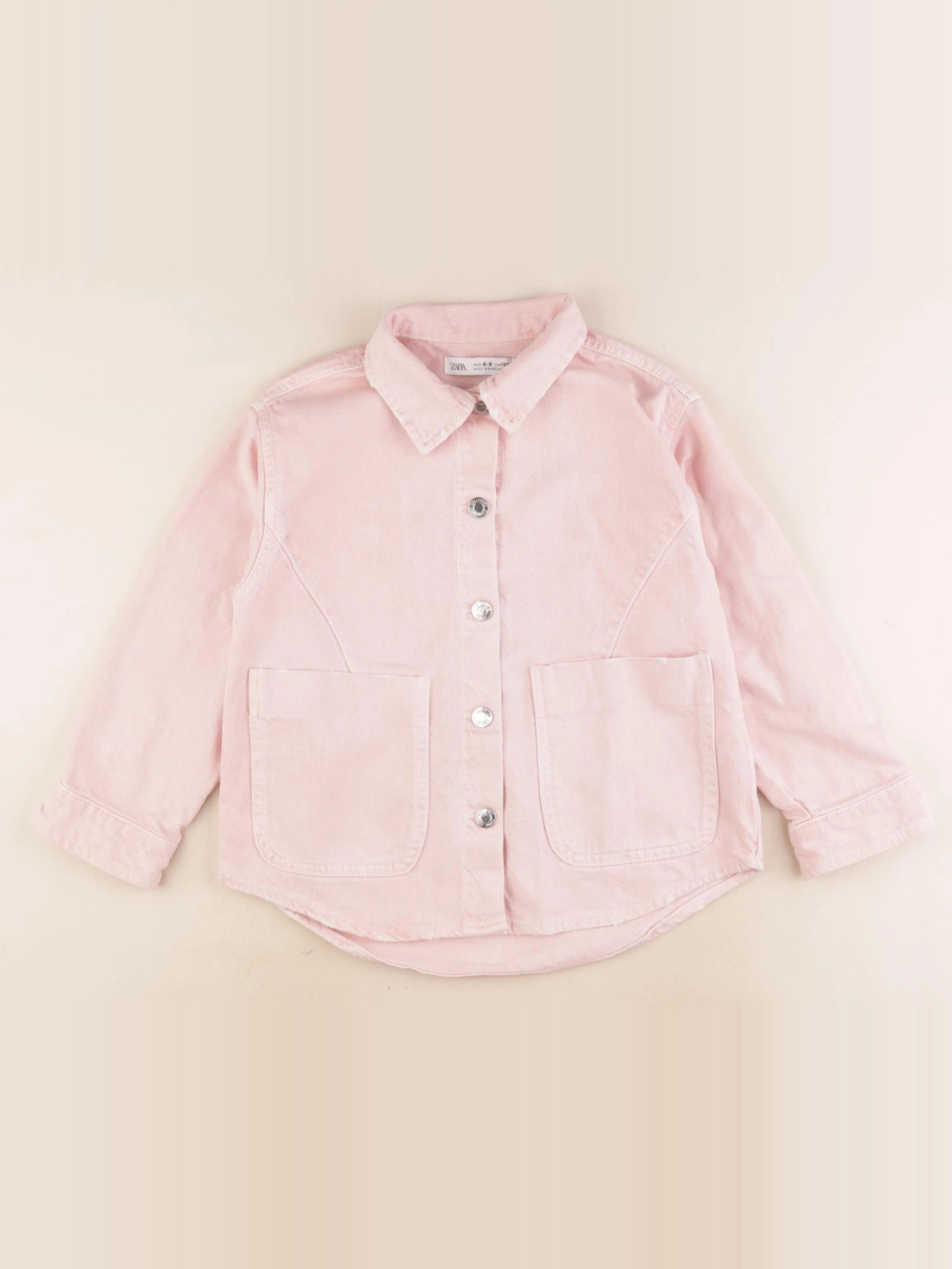 Zara - chemise rose - 8/9 ans