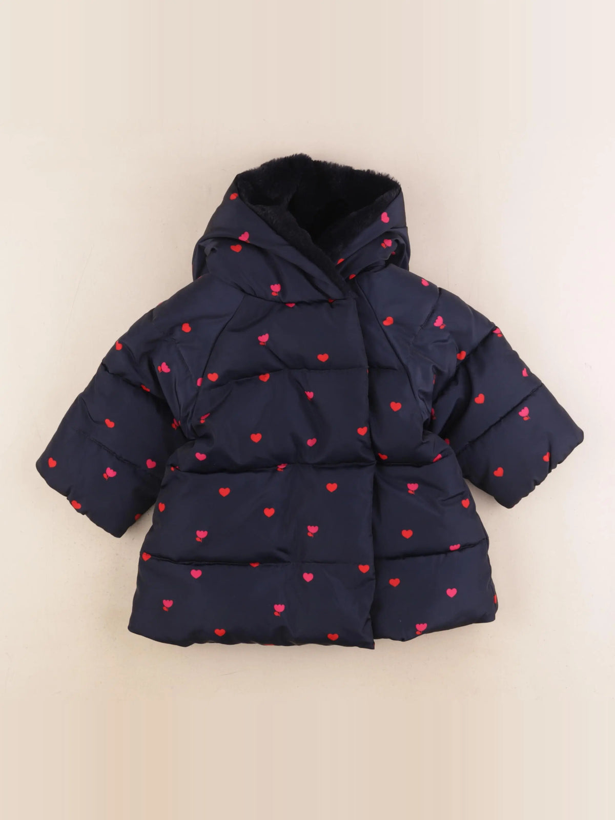 Jacadi - doudoune bleu, rouge - 18 mois