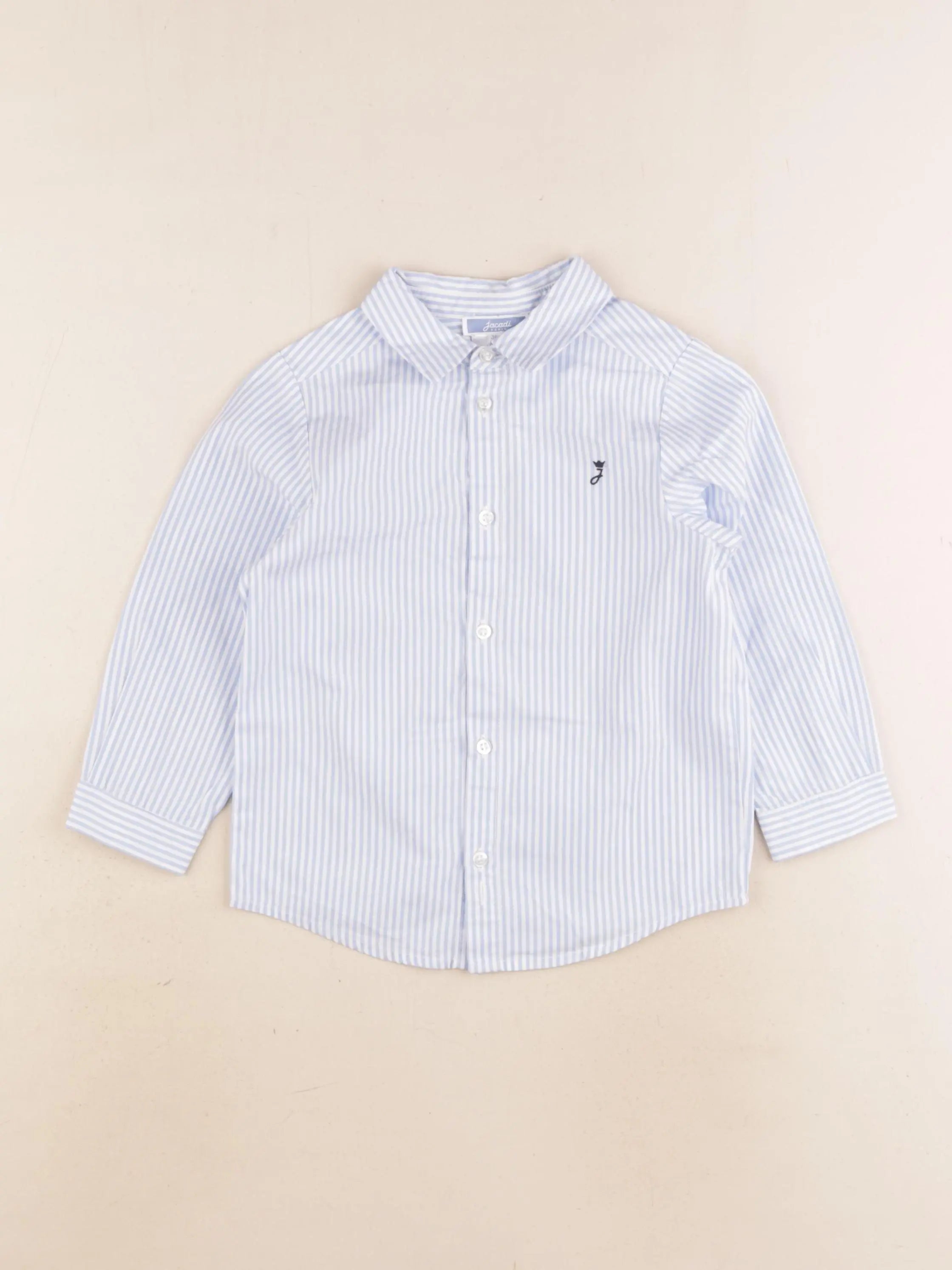 Jacadi - chemise blanc, bleu - 36 mois