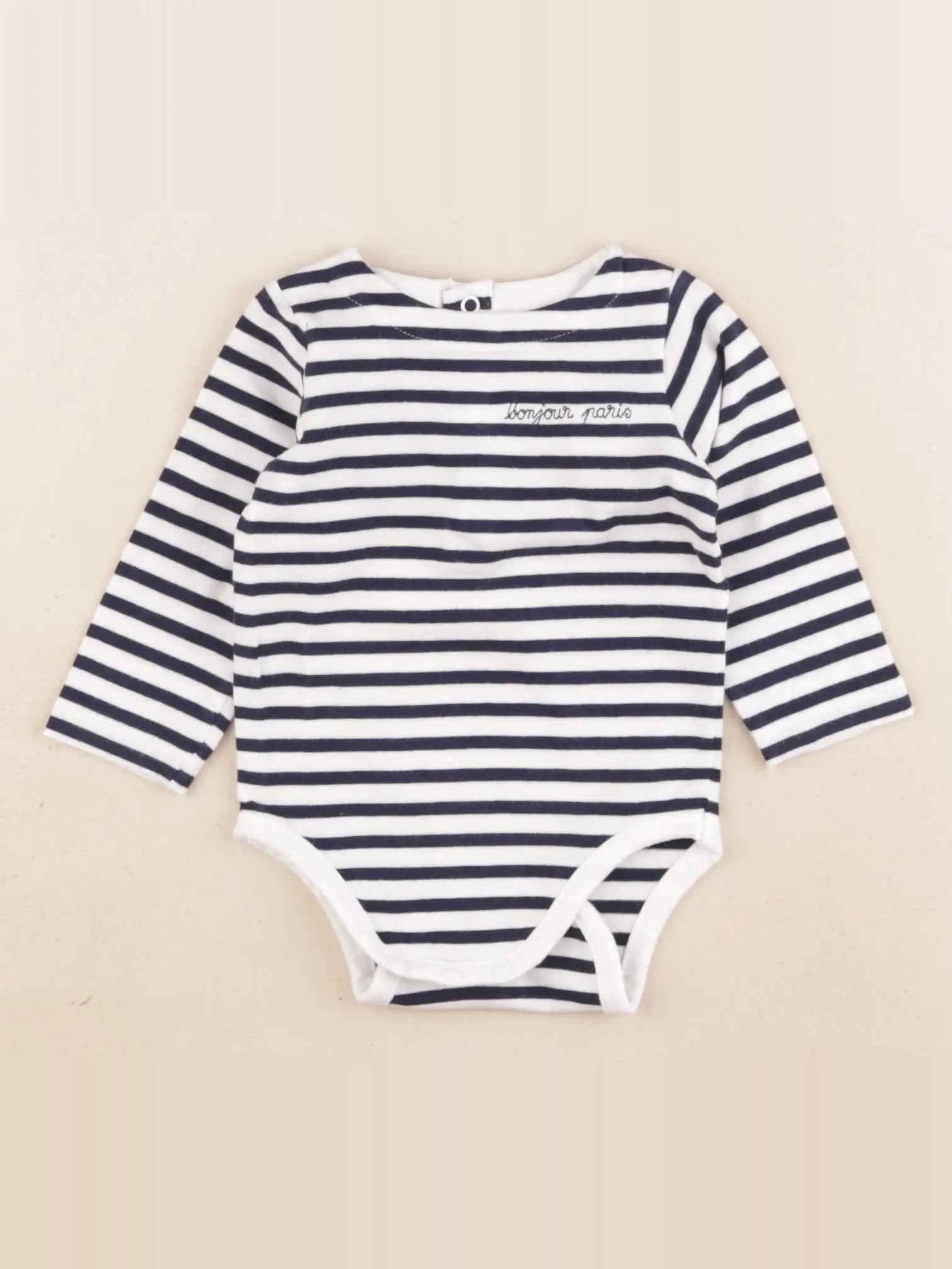 Jacadi - body blanc, bleu - 3 mois