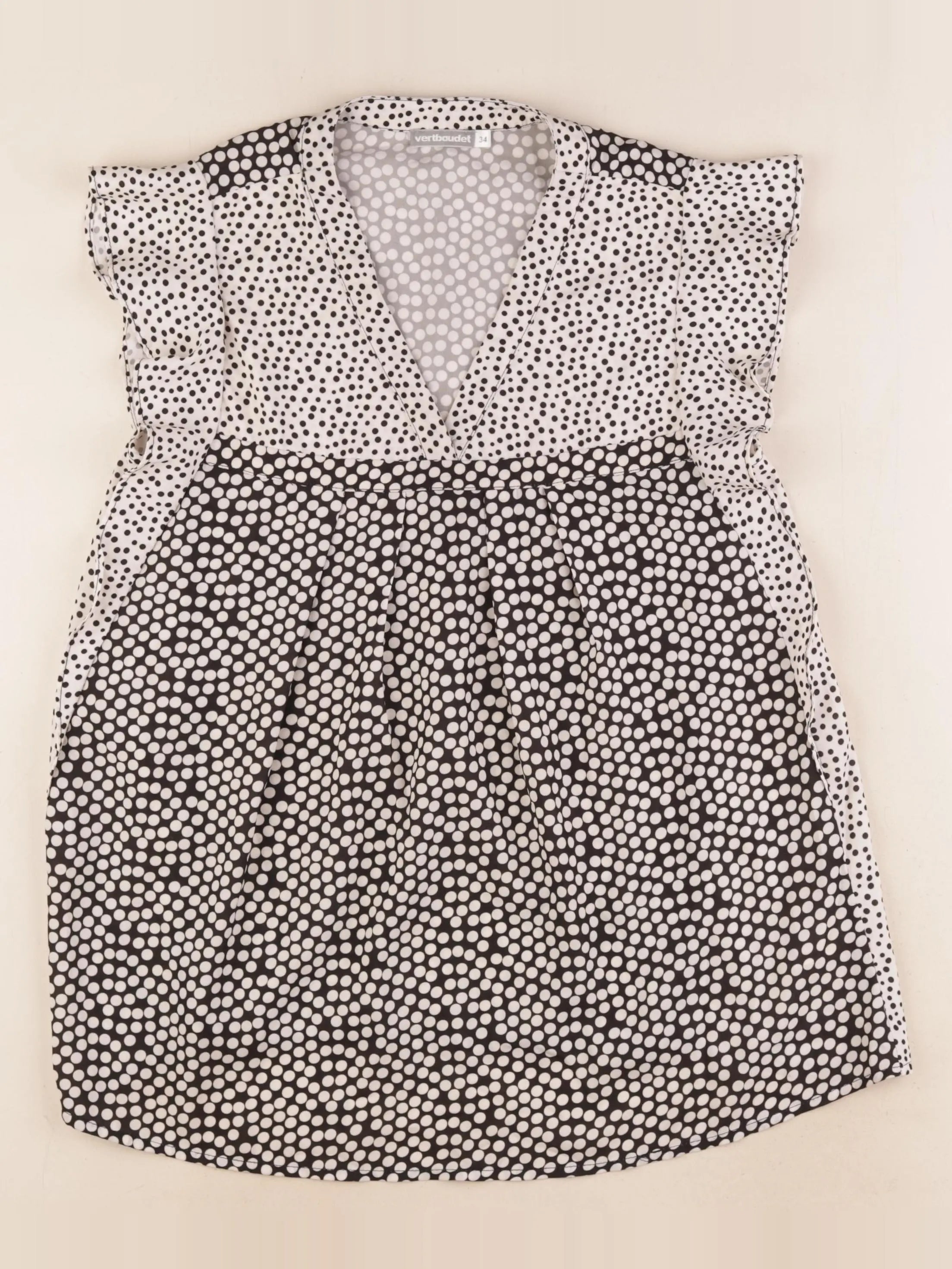 Vertbaudet - blouse grossesse noir, blanc - 34