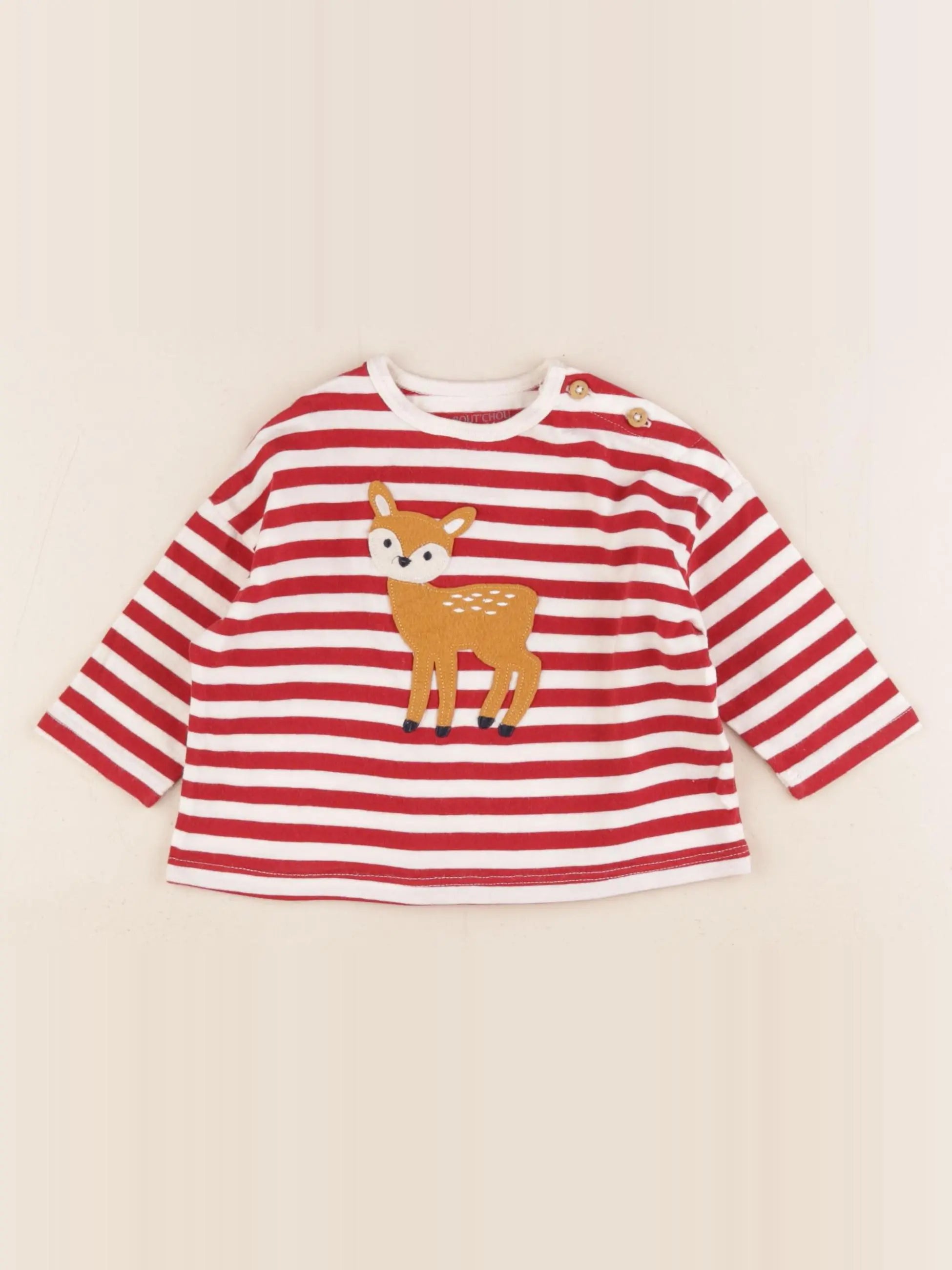 Boutchou - tee-shirt rouge - 6 mois