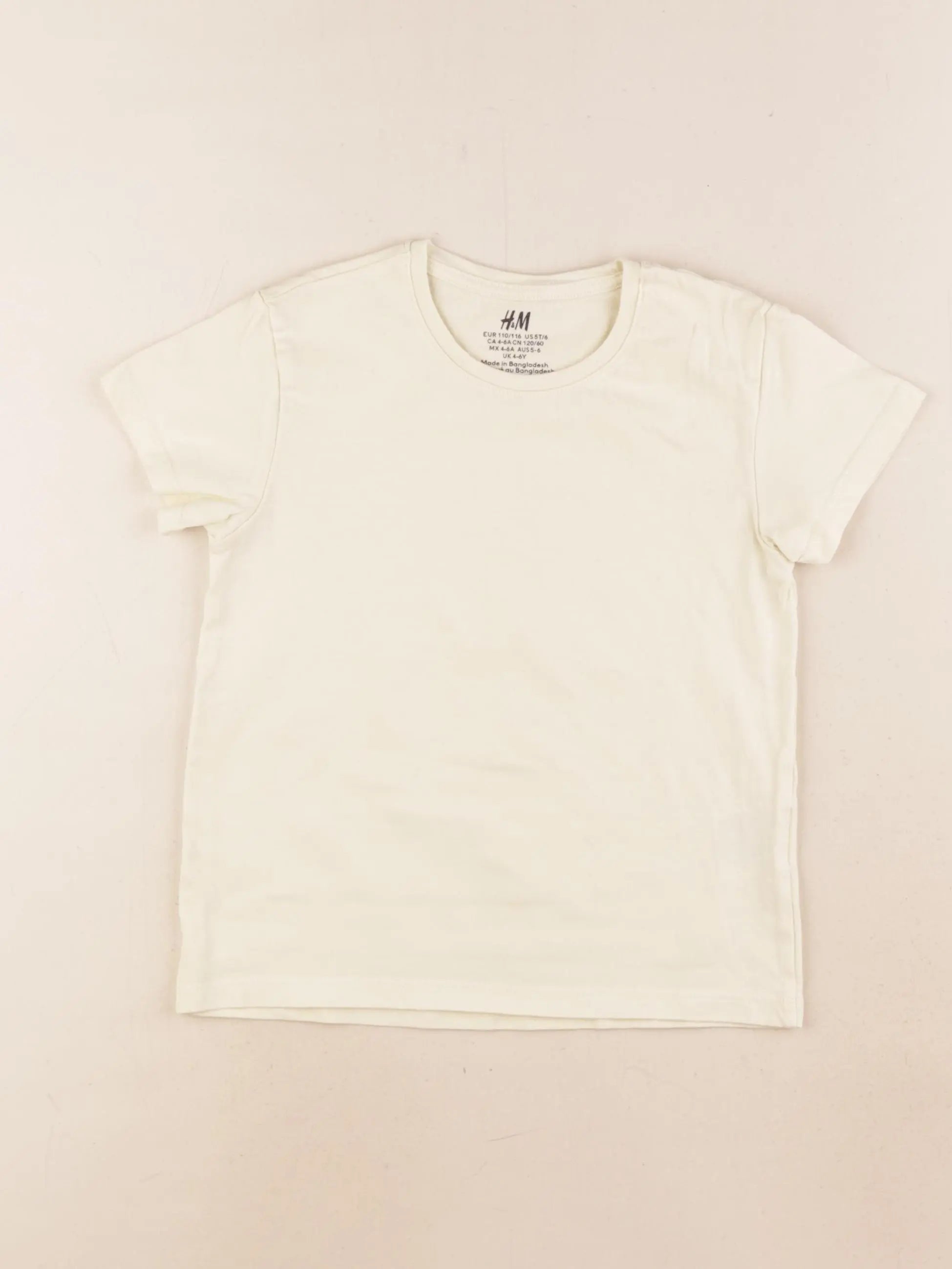 H&M - tee-shirt jaune - 5/6 ans