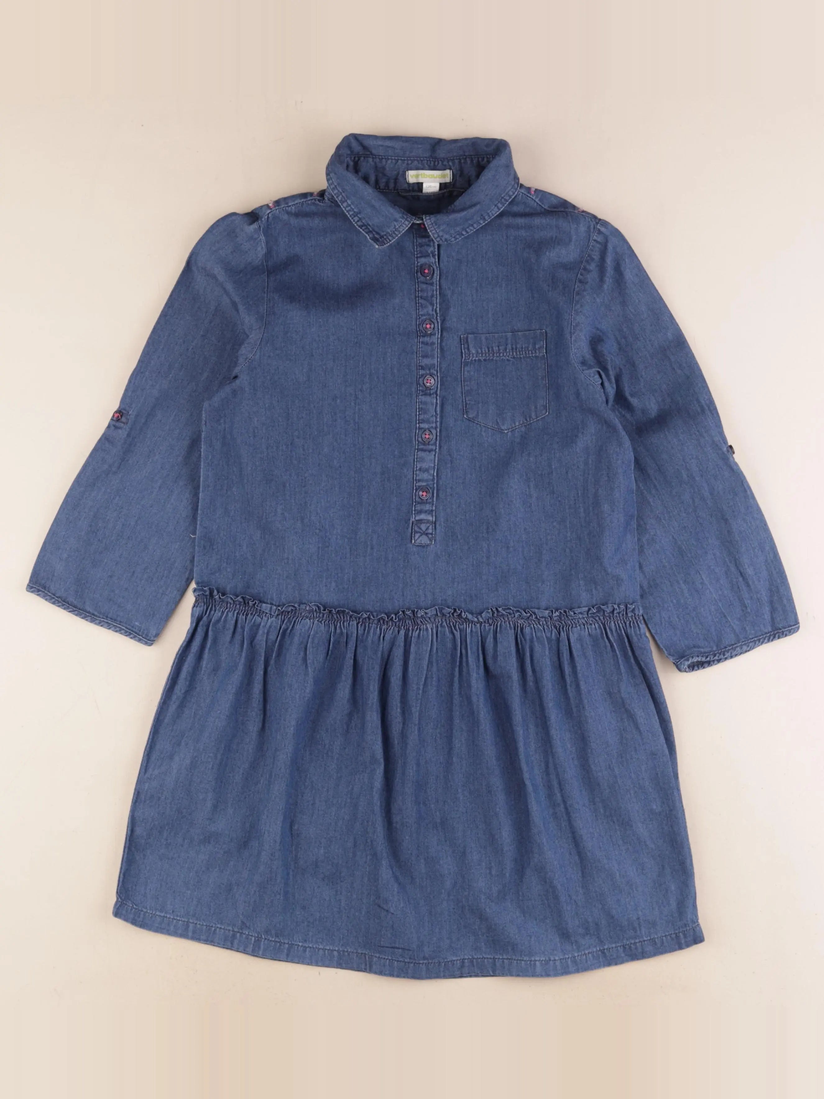 Vertbaudet - robe bleu - 8 ans