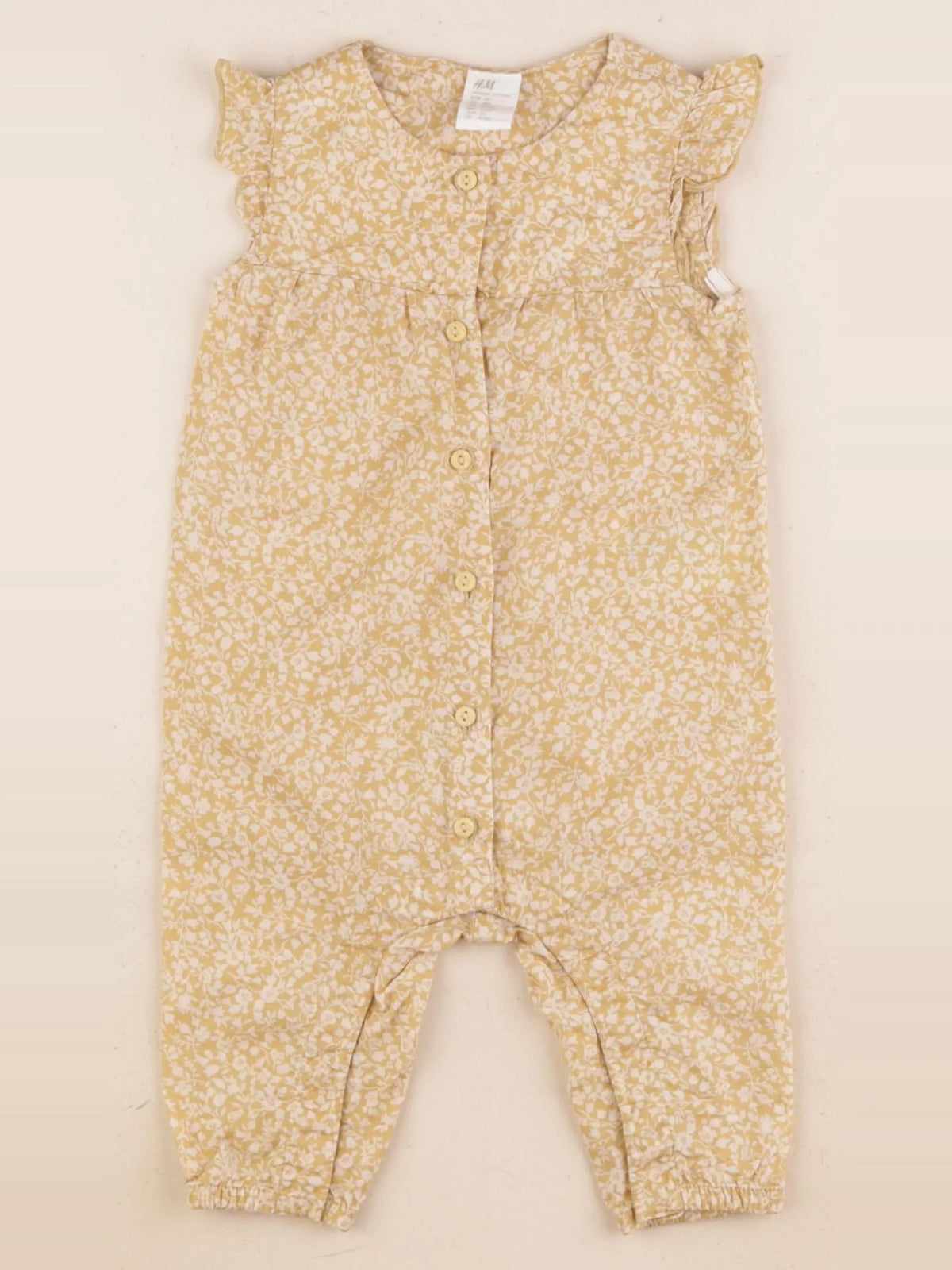 H&M - combinaison jaune - 4/6 mois