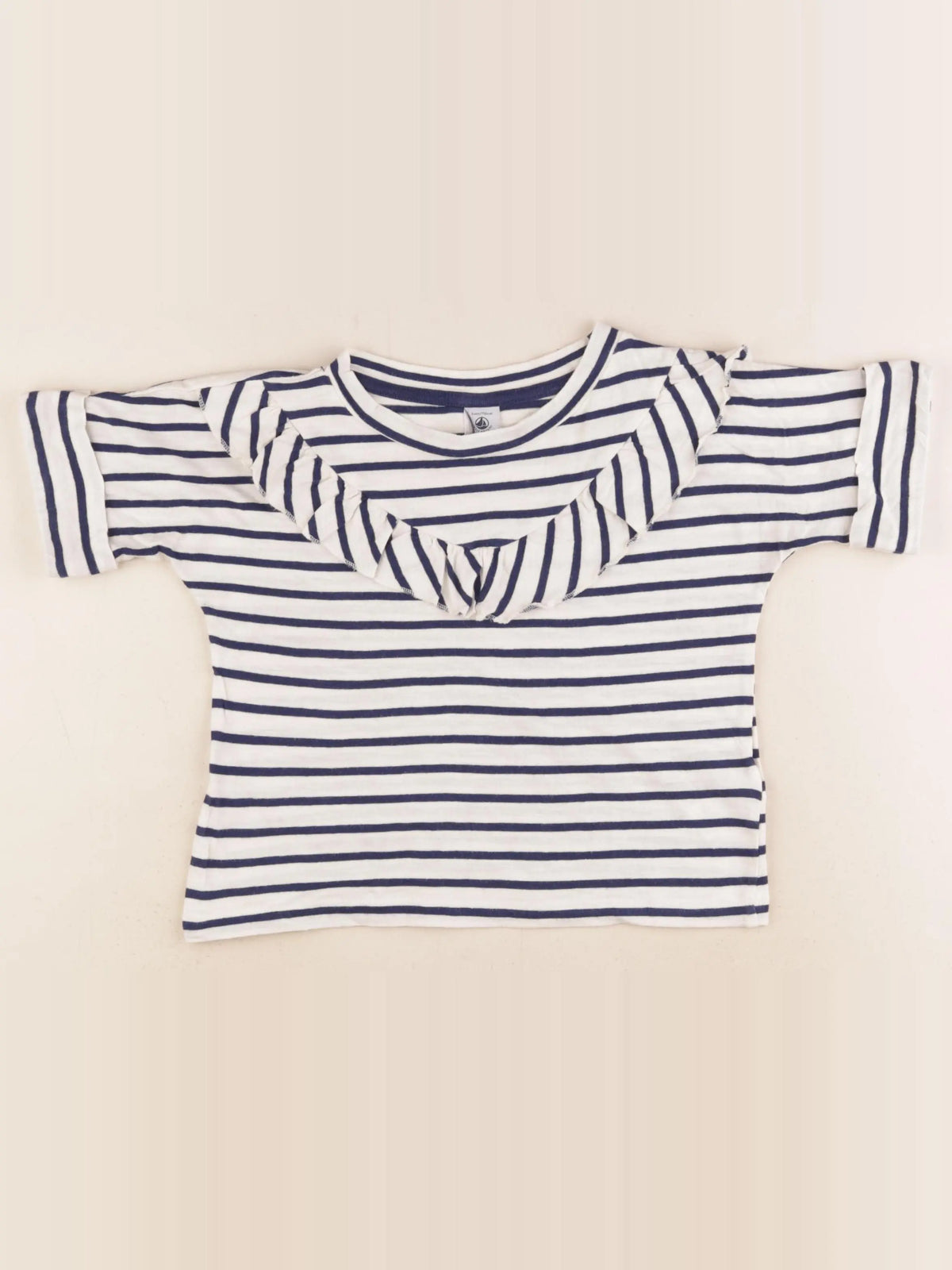 Petit Bateau - tee-shirt bleu - 6 ans