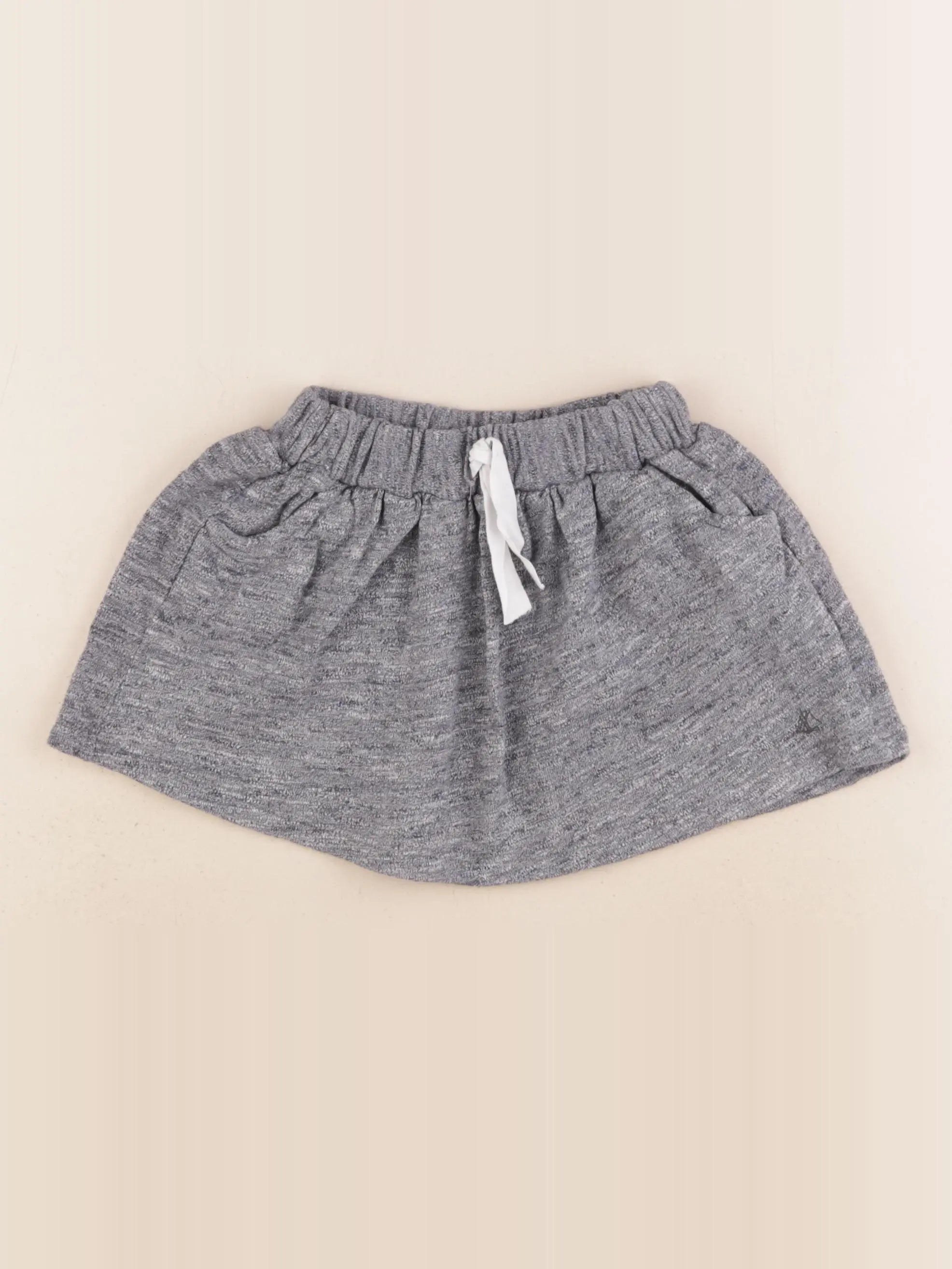 Petit Bateau - jupe bleu, gris - 3 ans