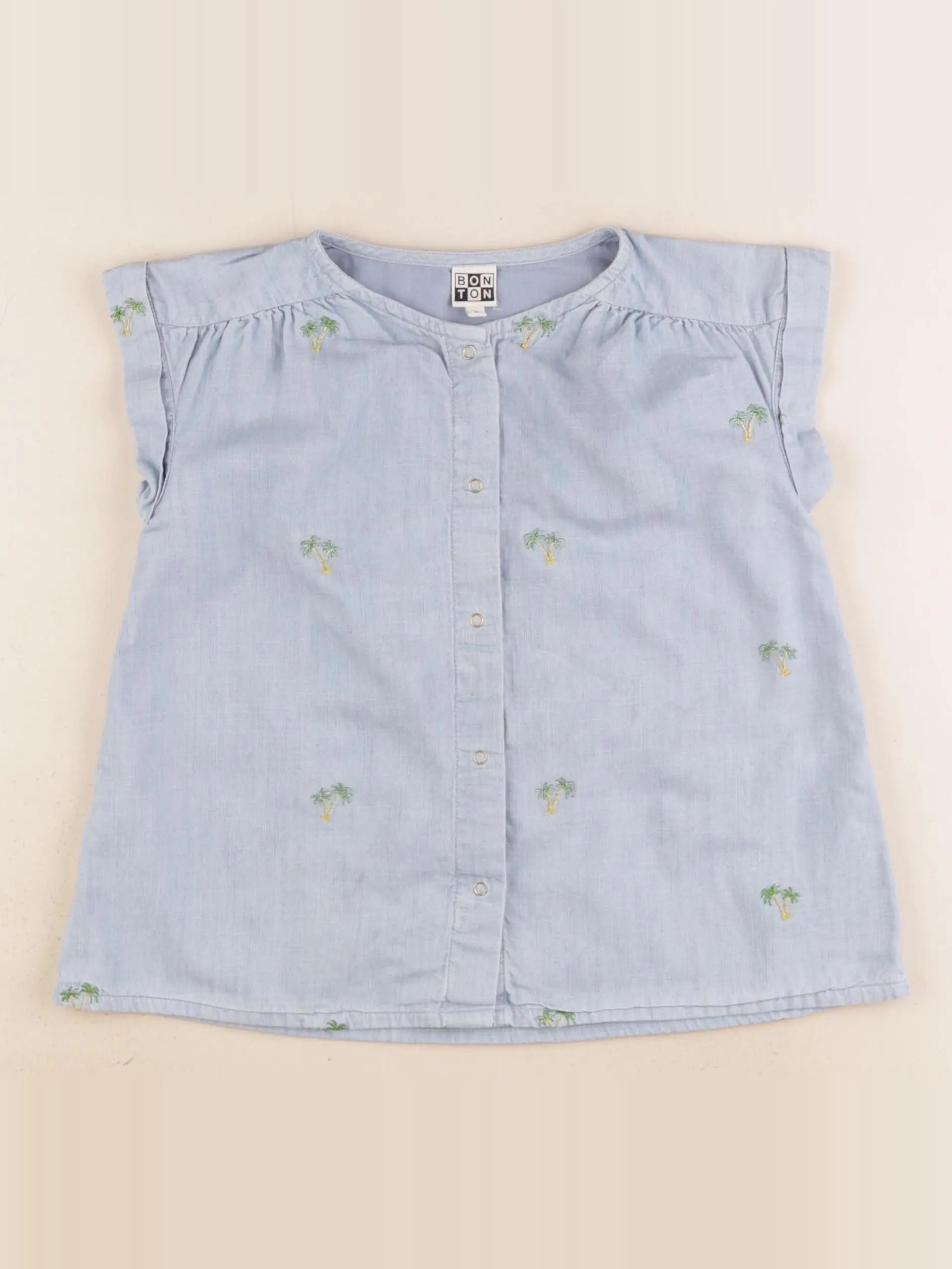 Bonton - blouse bleu - 6 ans