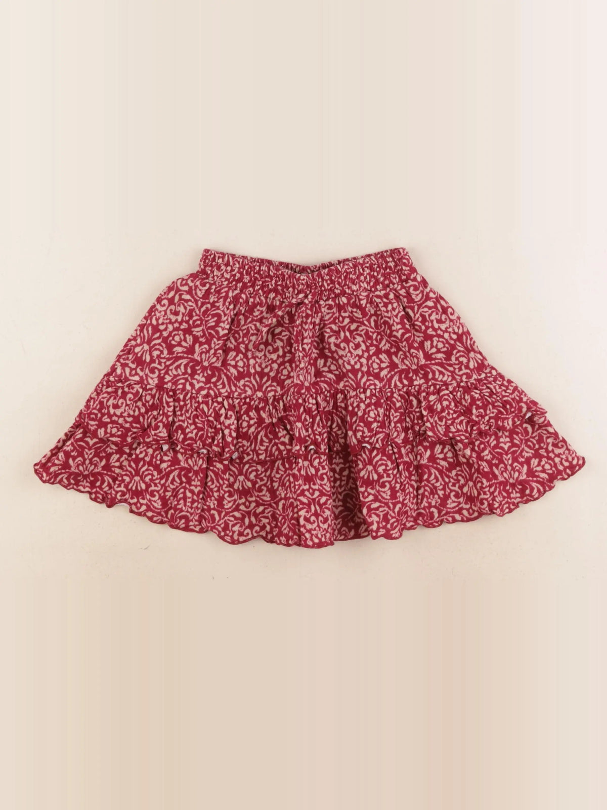 Zara - jupe short rouge - 7 ans