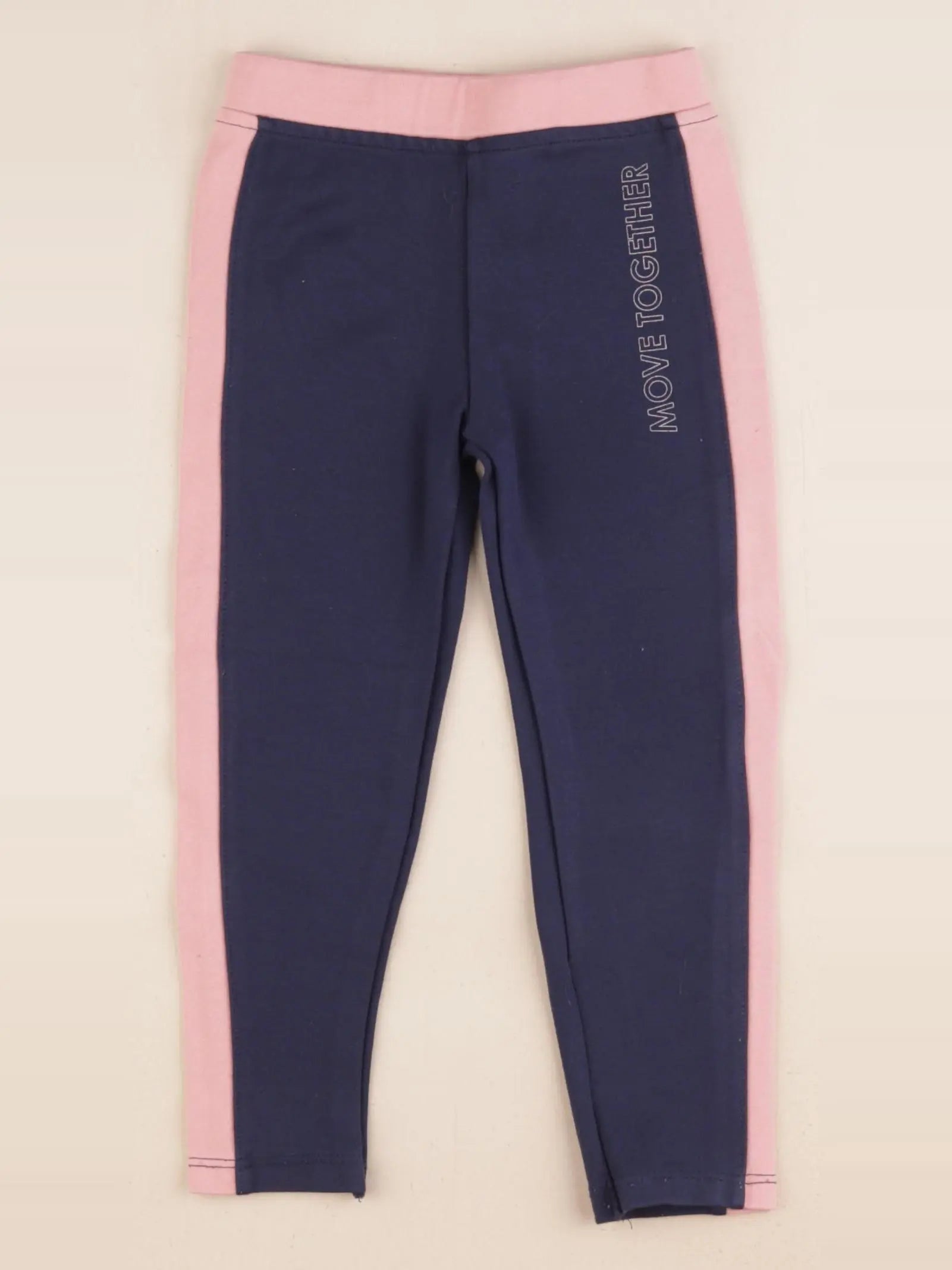 Vertbaudet - legging bleu, rose - 4 ans