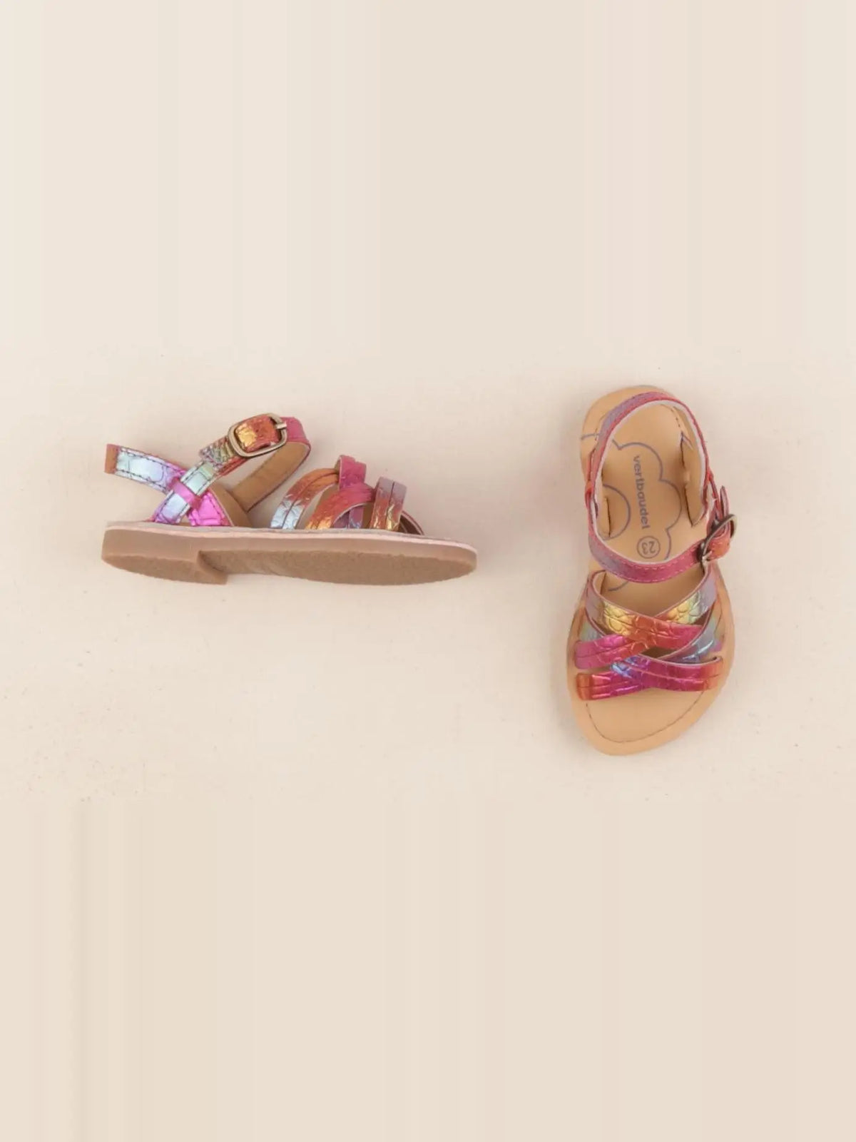 Vertbaudet - sandales violet, rose - pointure 23