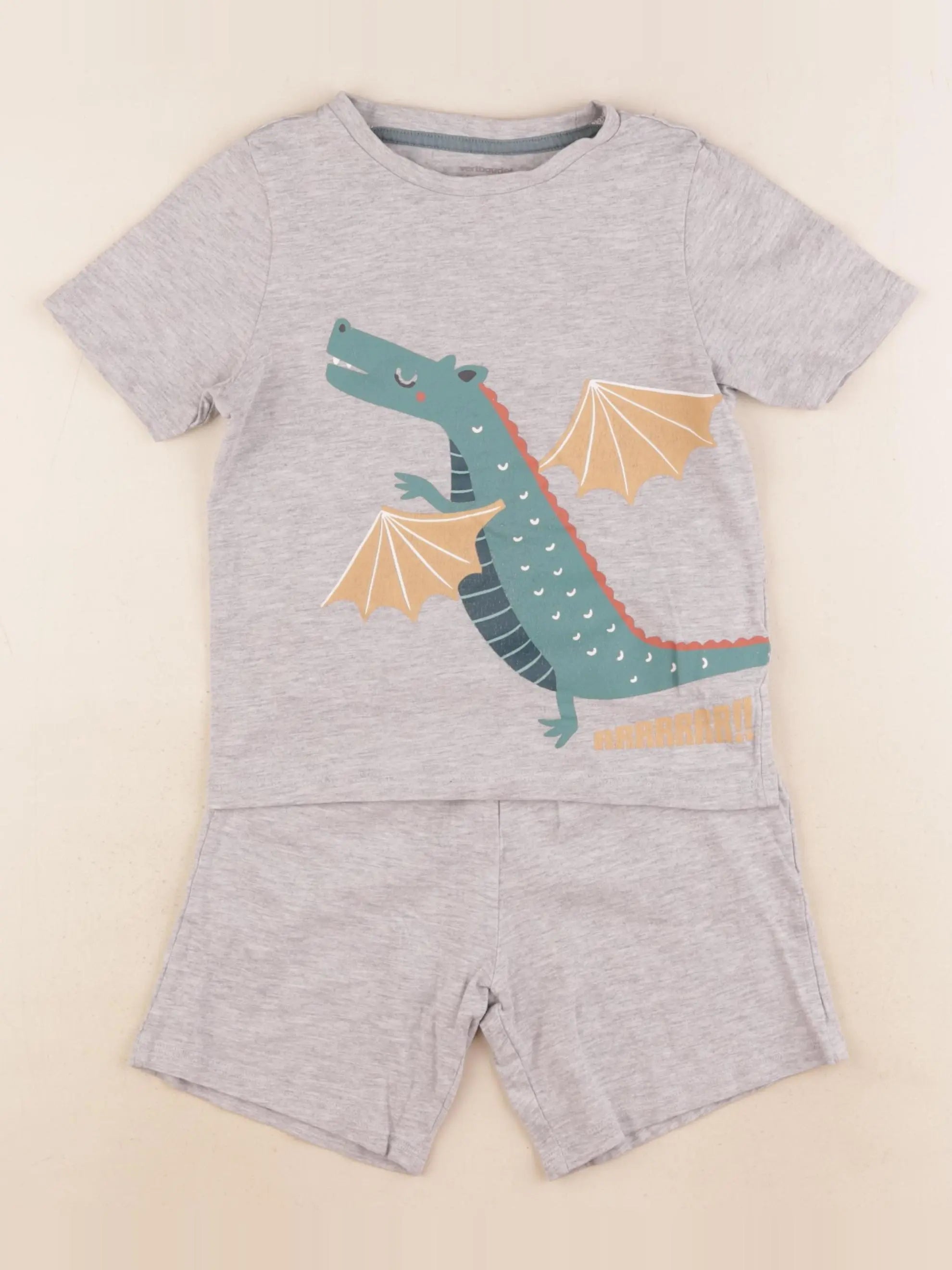 Vertbaudet - pyjama coton gris - 5 ans