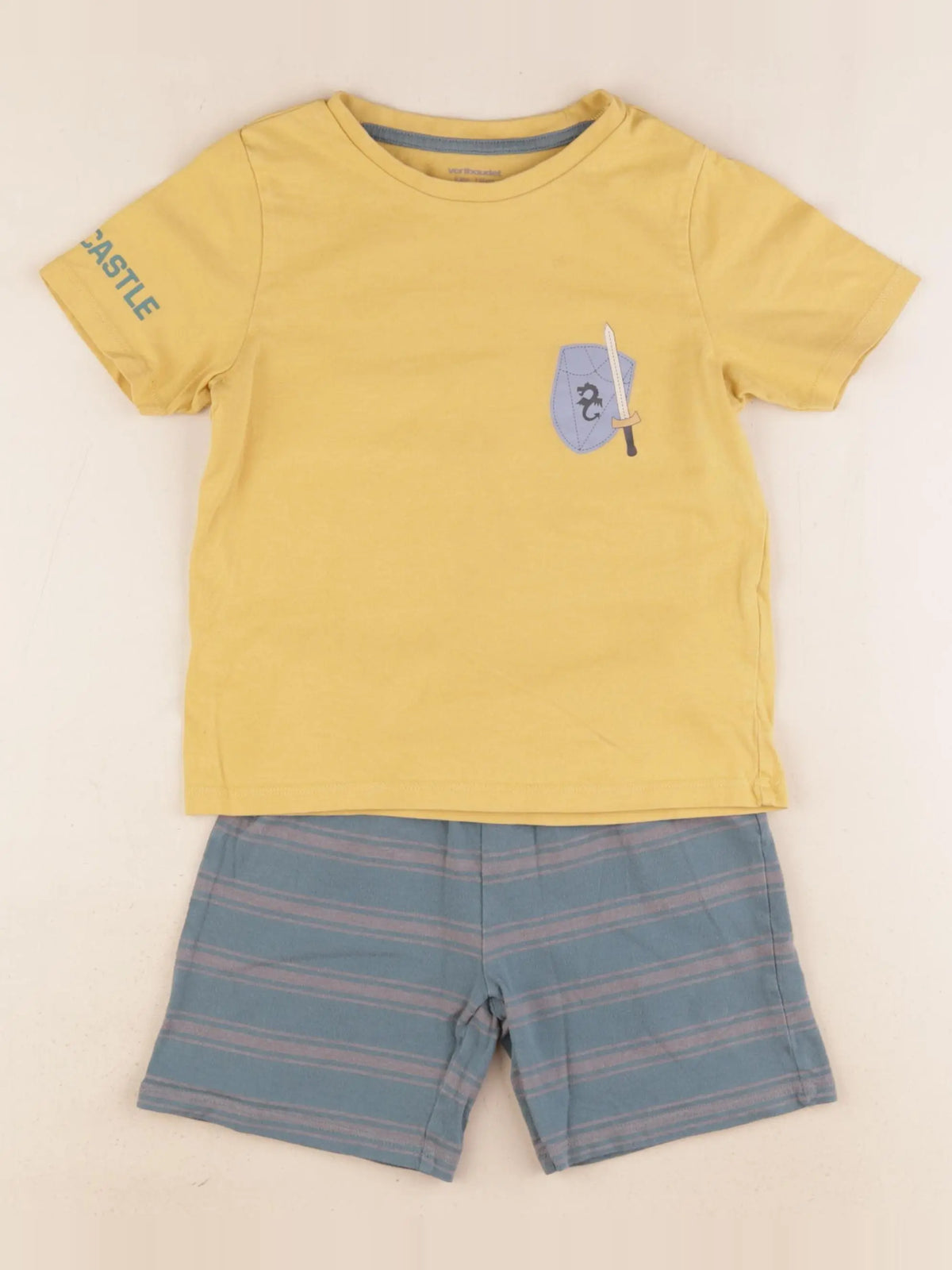Vertbaudet - pyjama coton bleu, jaune - 5 ans