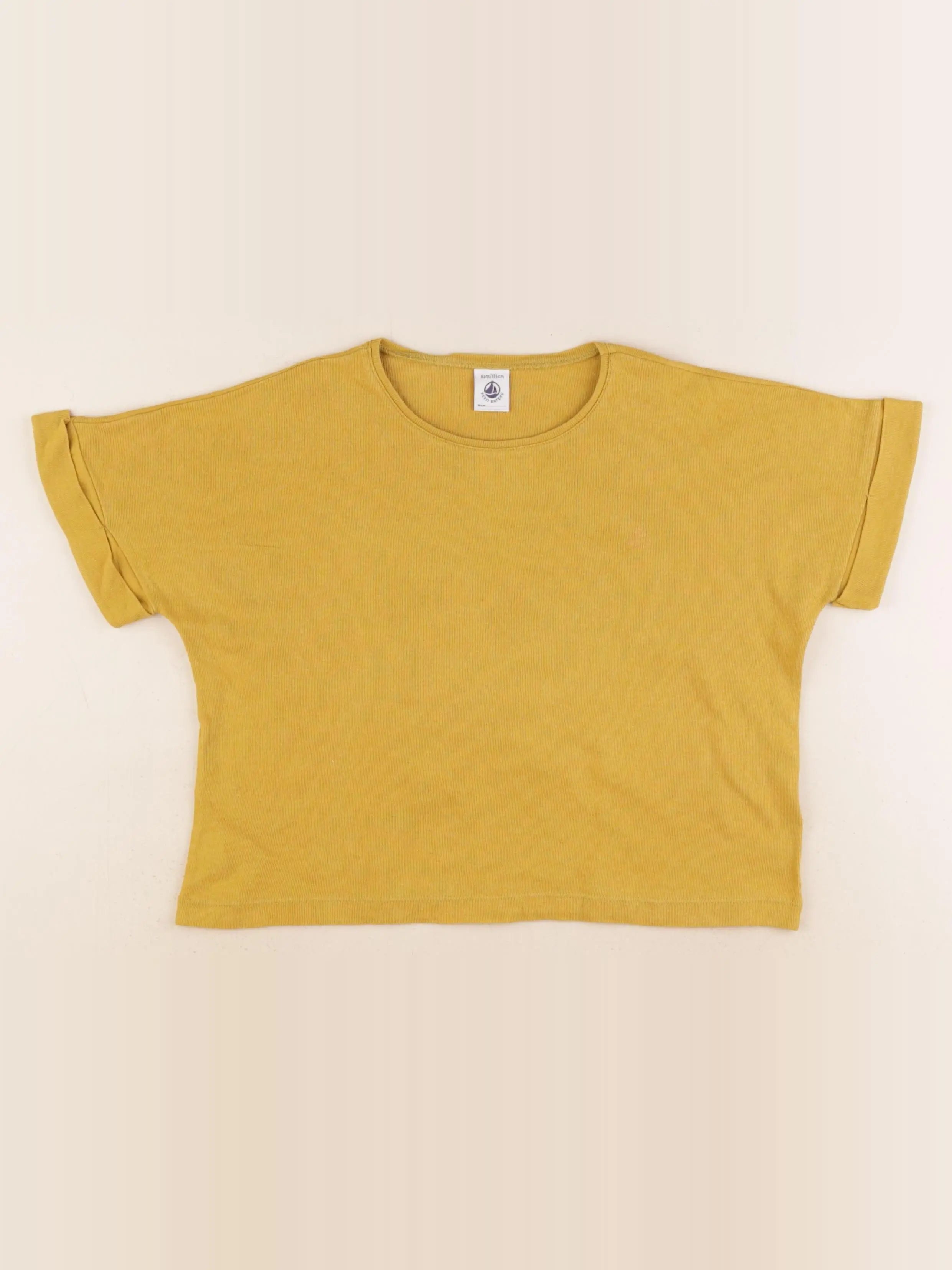 Petit Bateau - tee-shirt jaune - 6 ans