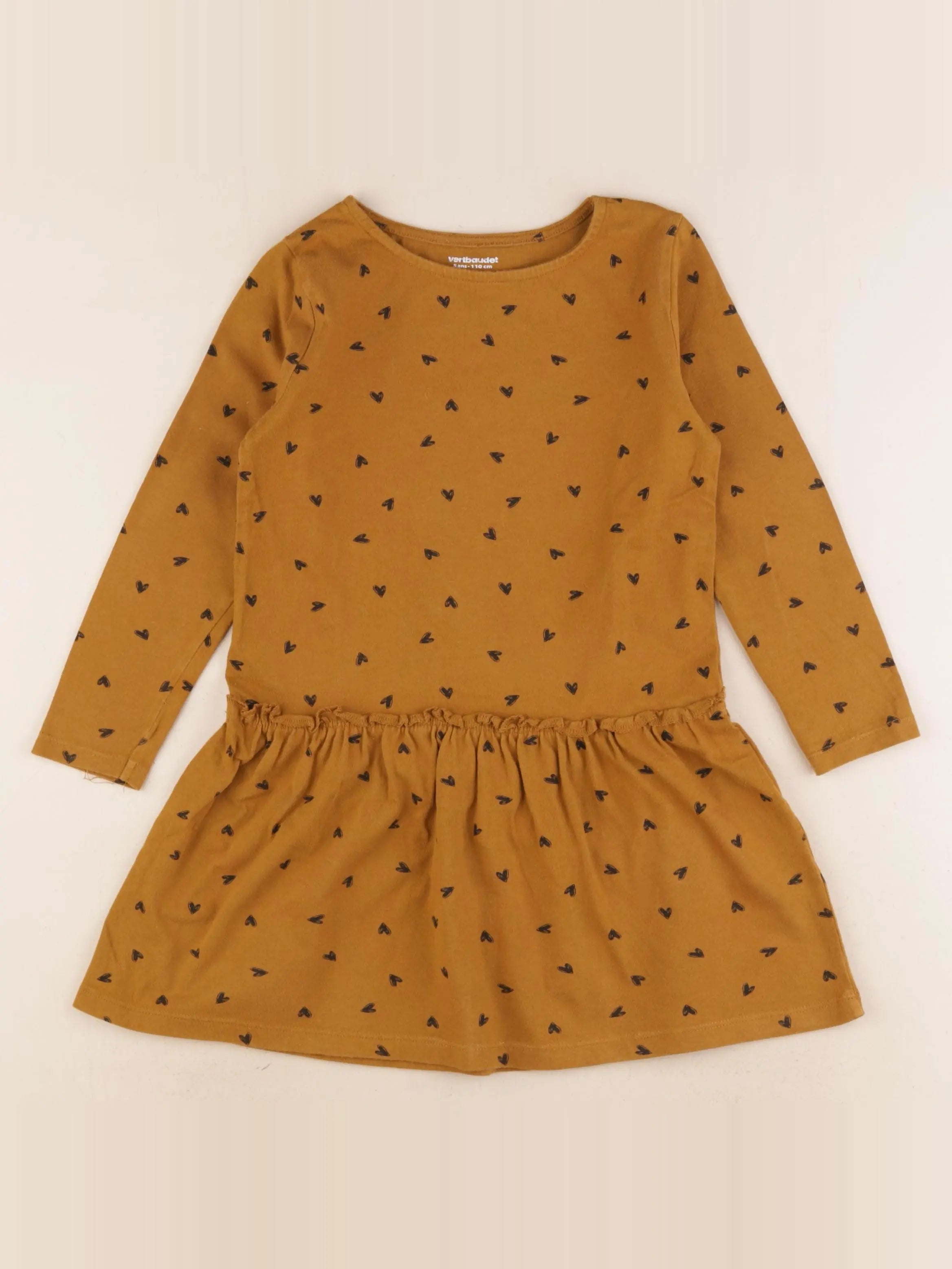 Vertbaudet - robe marron - 5 ans